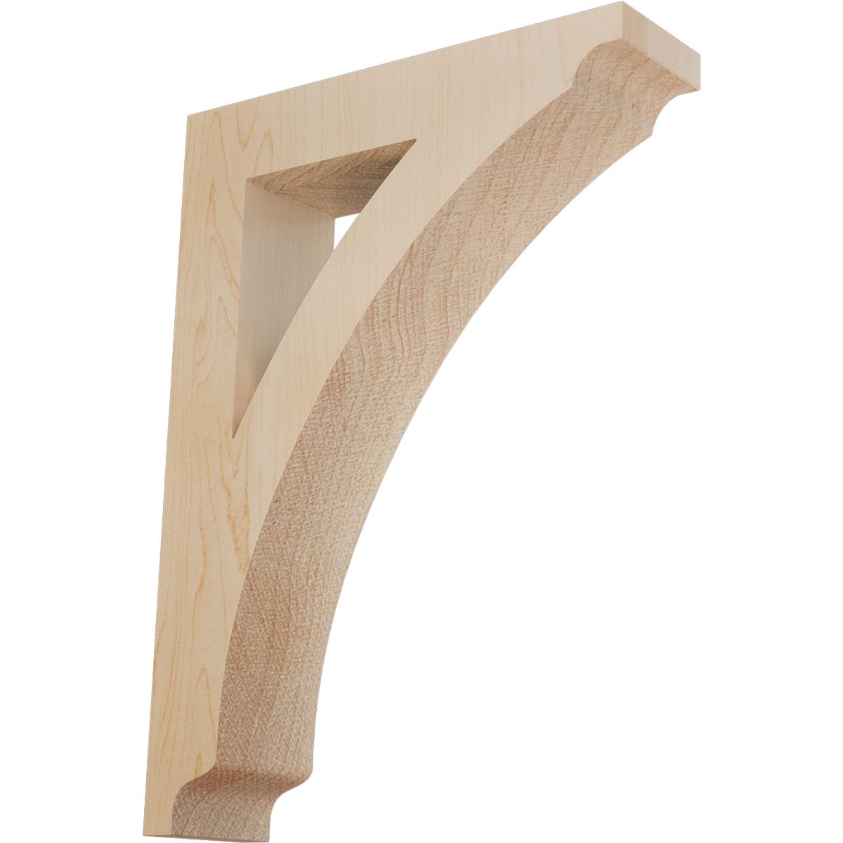 Ekena Millwork BKTW01X06X09THMA Thorton 1-3/4-in x 6-1/2-in x 9-in Maple Brown Wood Standard bracket