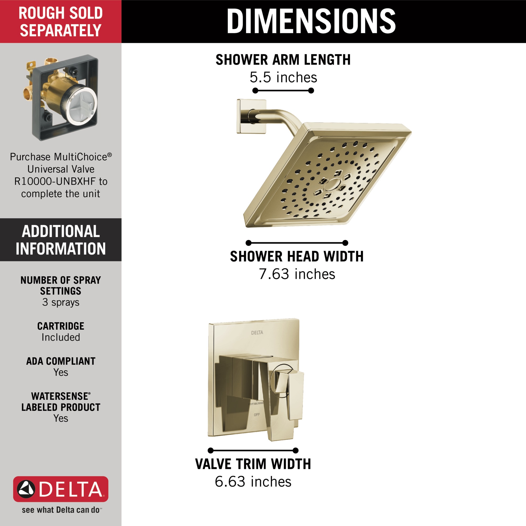 Delta T17243-PN-PR Tub-Shower-Faucets - View #2