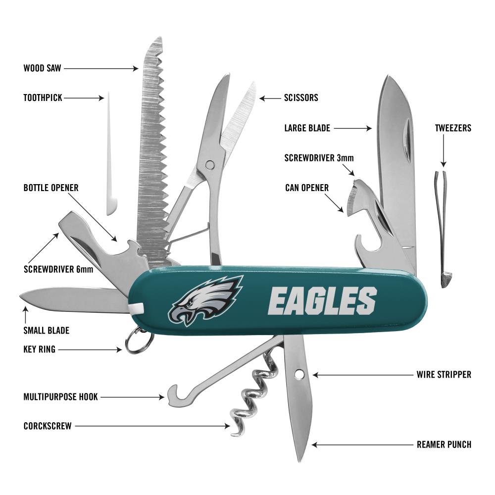 The Sports Vault - NFL 5 Piece Kitchen Knife Set, Philadelphia Eagles