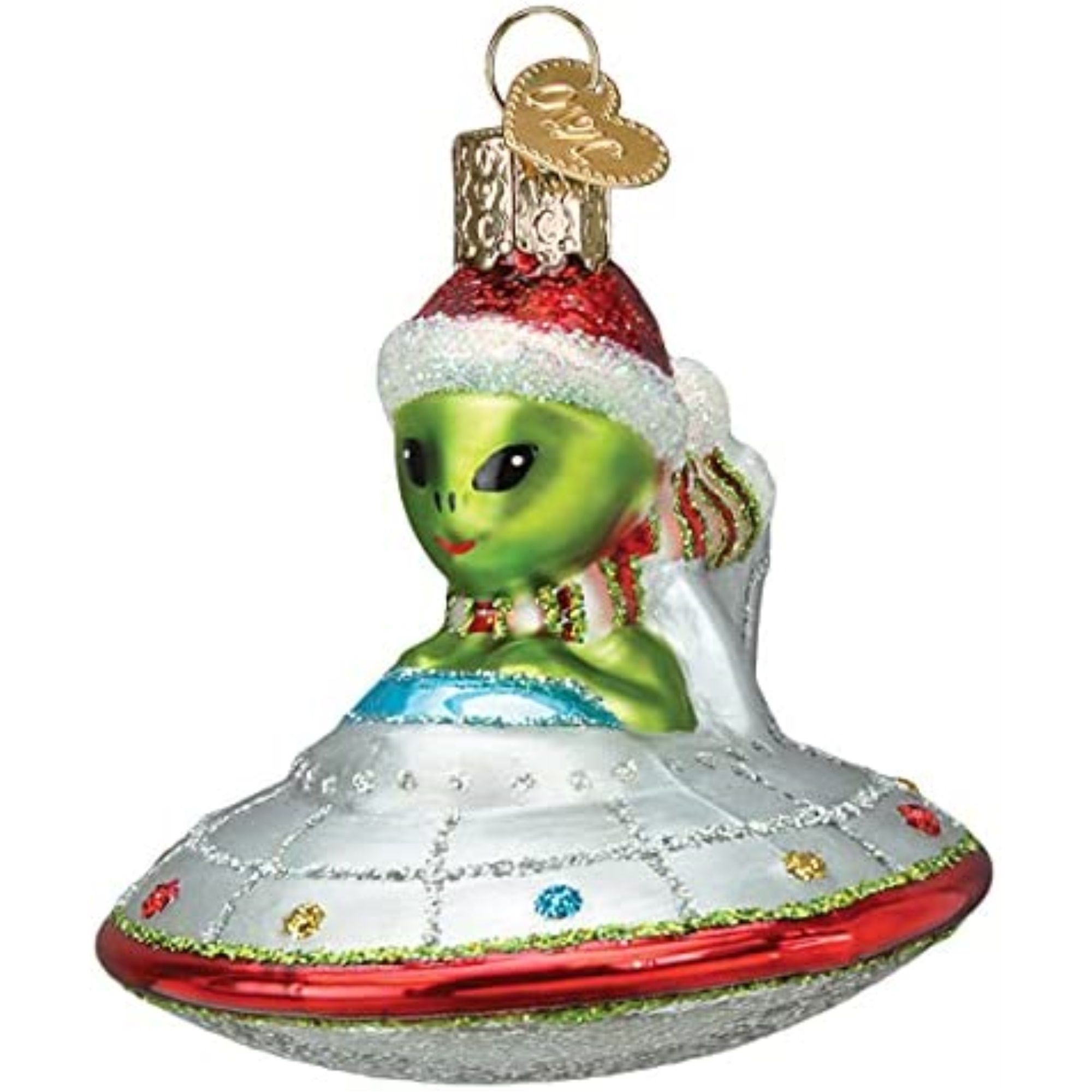 Old World Christmas 729343461056 Glass Blown Ornament for Christmas Tree - Christmas UFO
