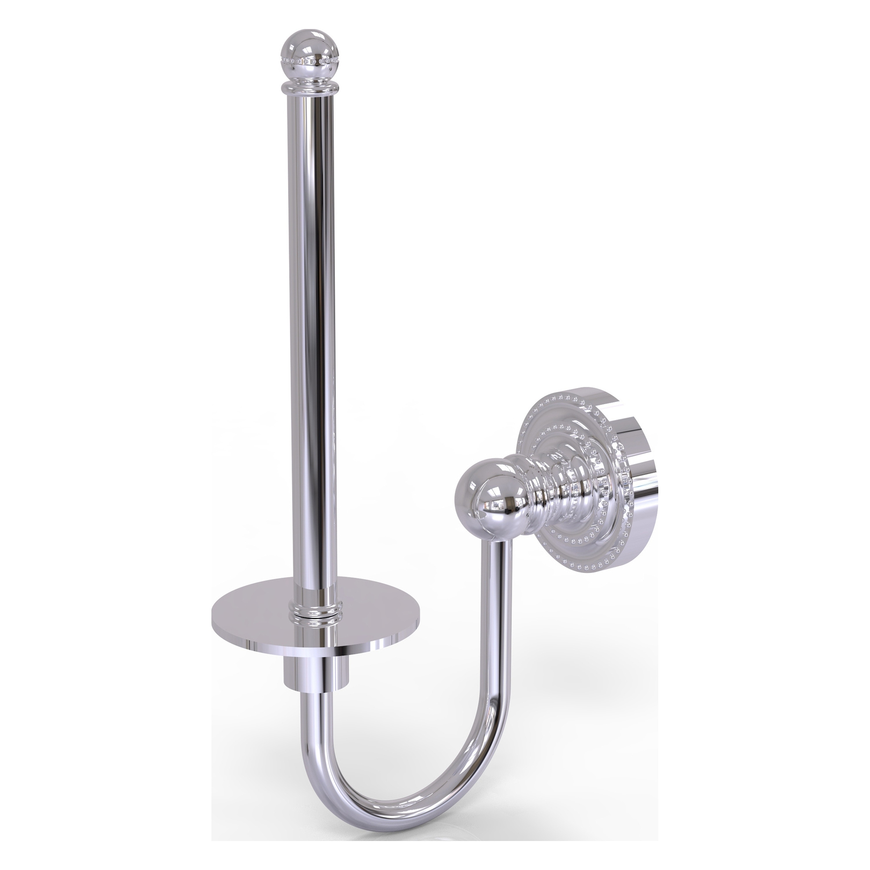 Allied Brass DT-24U-PC Dottingham Polished Chrome Wall mount Single post Toilet Paper Holder 1 -Rolls with Storage