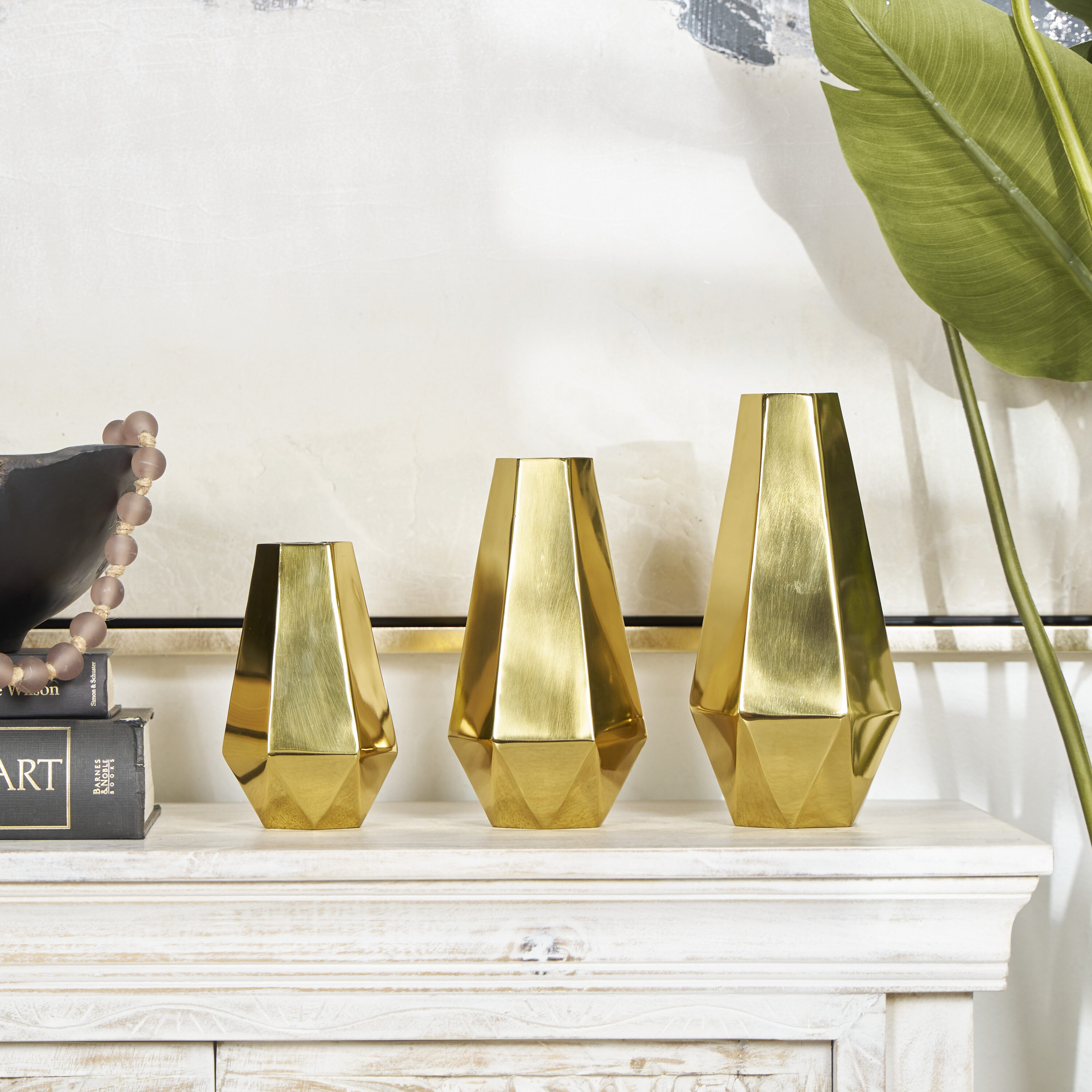 Grayson Lane 821395 3 -Pack Gold Stainless steel Modern Vase