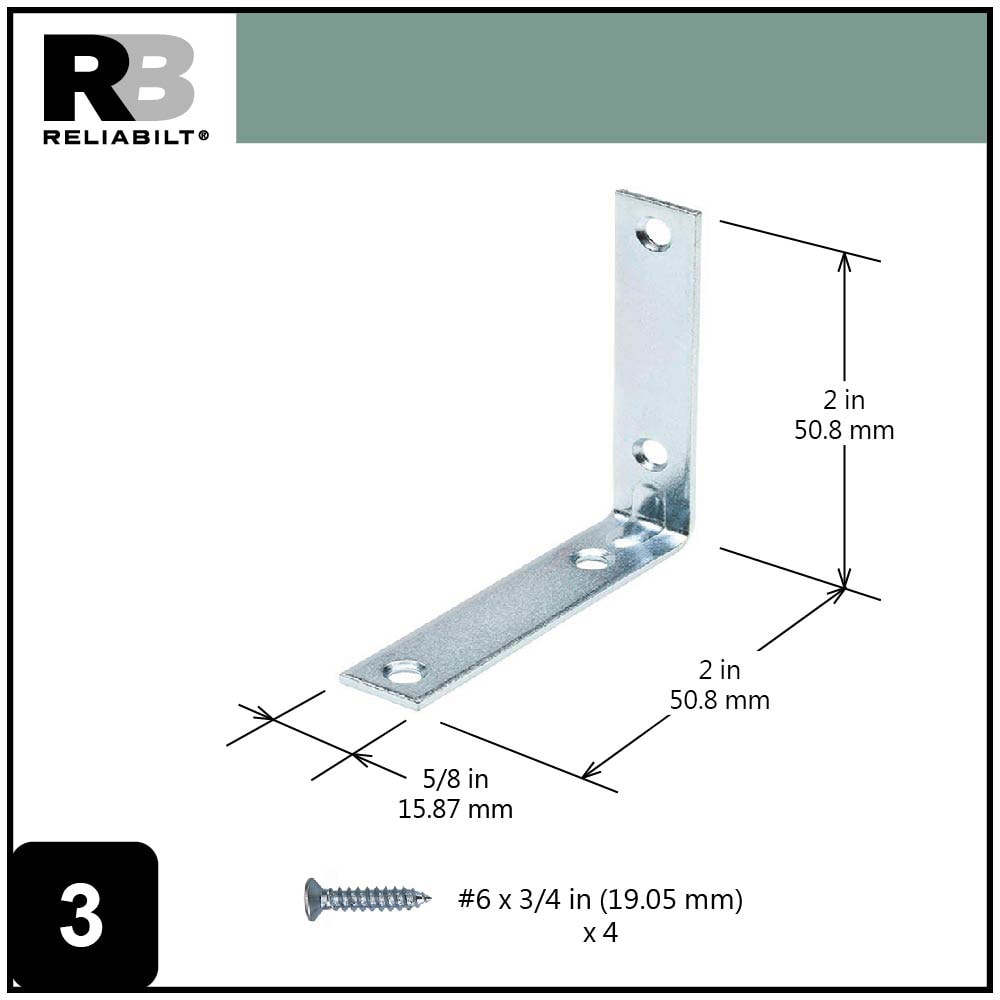 RELIABILT 22502ZCXLG Mending-Plates-Brackets-Braces - View #3