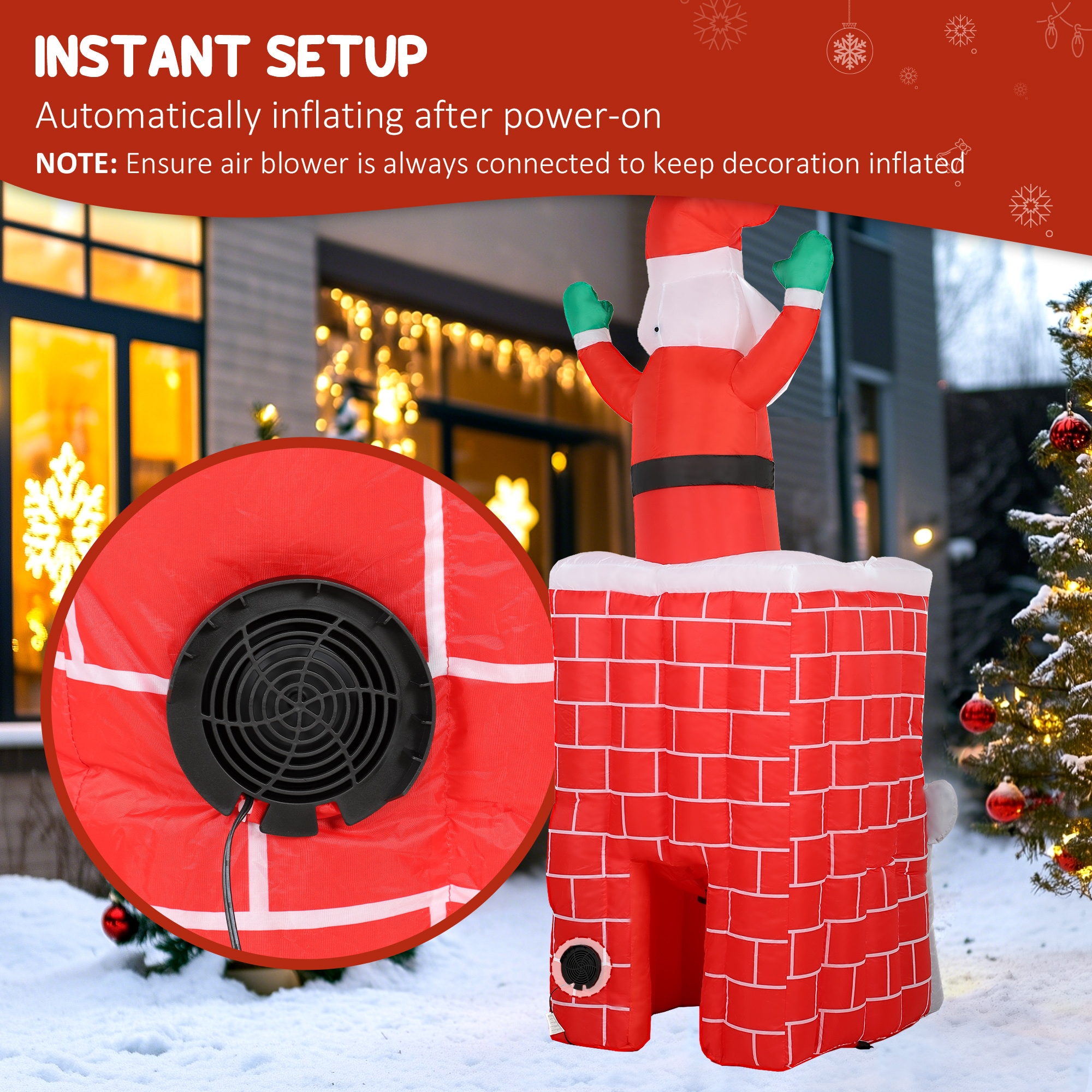 Outsunny 84J-135V80RD Christmas-Inflatables - View #7