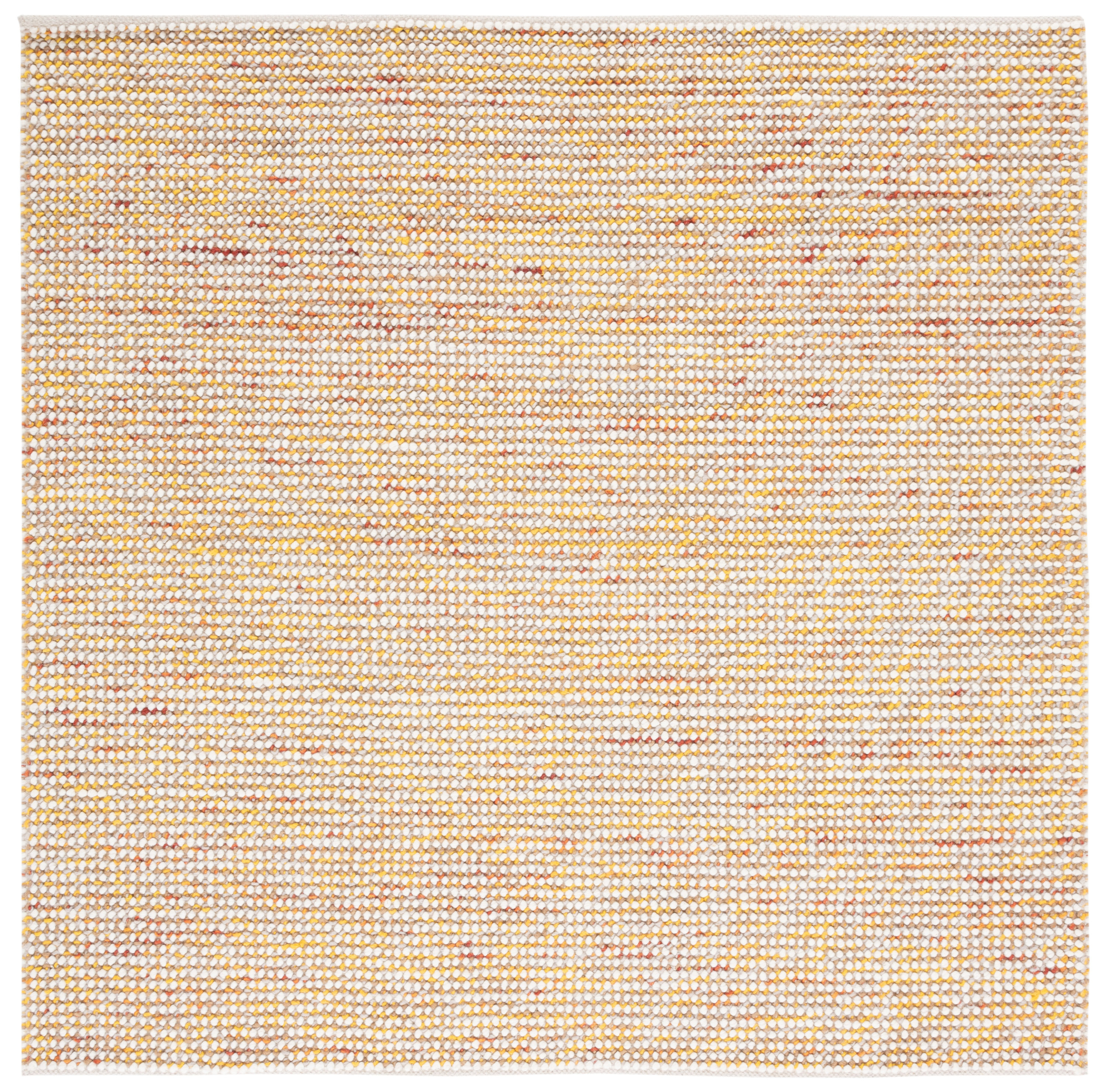 Safavieh VRM401B-6SQ Vermont Radovinka 6 x 6 (ft) Wool Ivory/Gold Square Indoor Geometric Bohemian/Eclectic Area rug