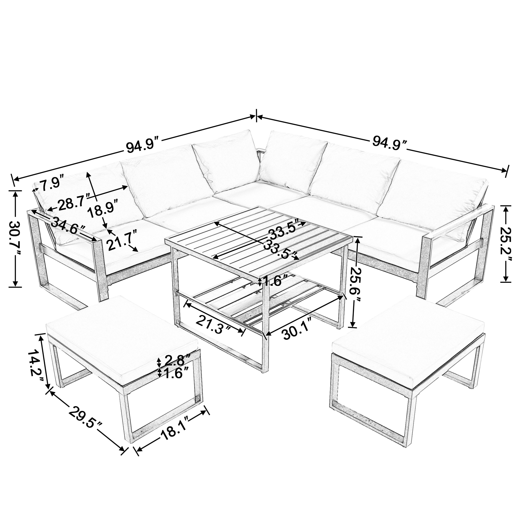 Bayfeve BFDS-261200001 Patio-Conversation-Sets - View #7