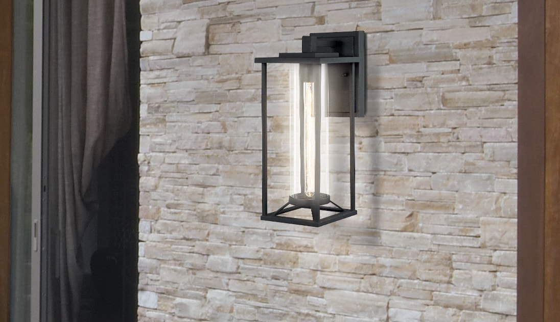 Minka Lavery 72473-66 Trescott 1 -Light 17.125-in H Matte Black Hardwired Outdoor Wall Light