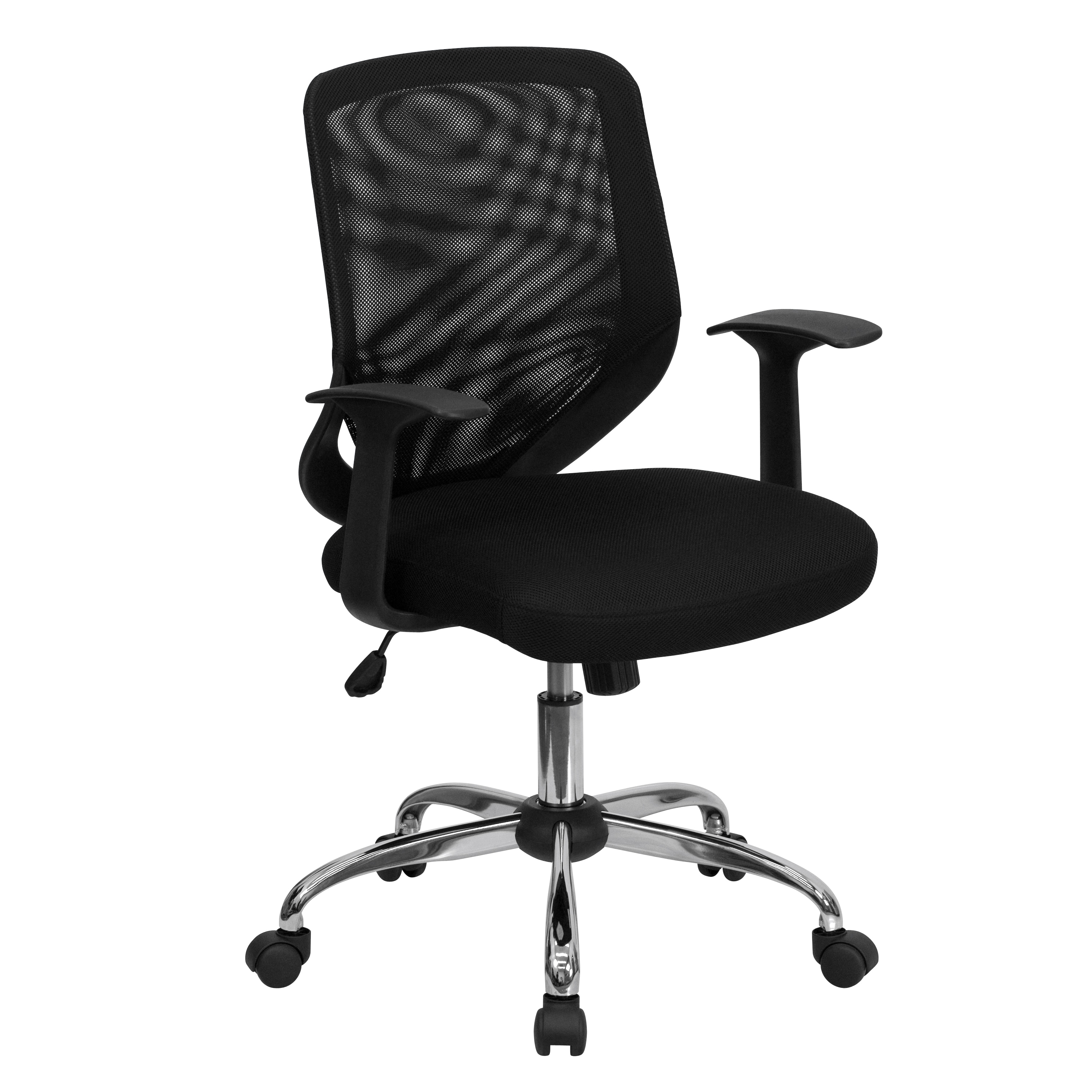 Flash Furniture 812581013030 Black Mesh Contemporary Adjustable Height Swivel Mesh Task Chair