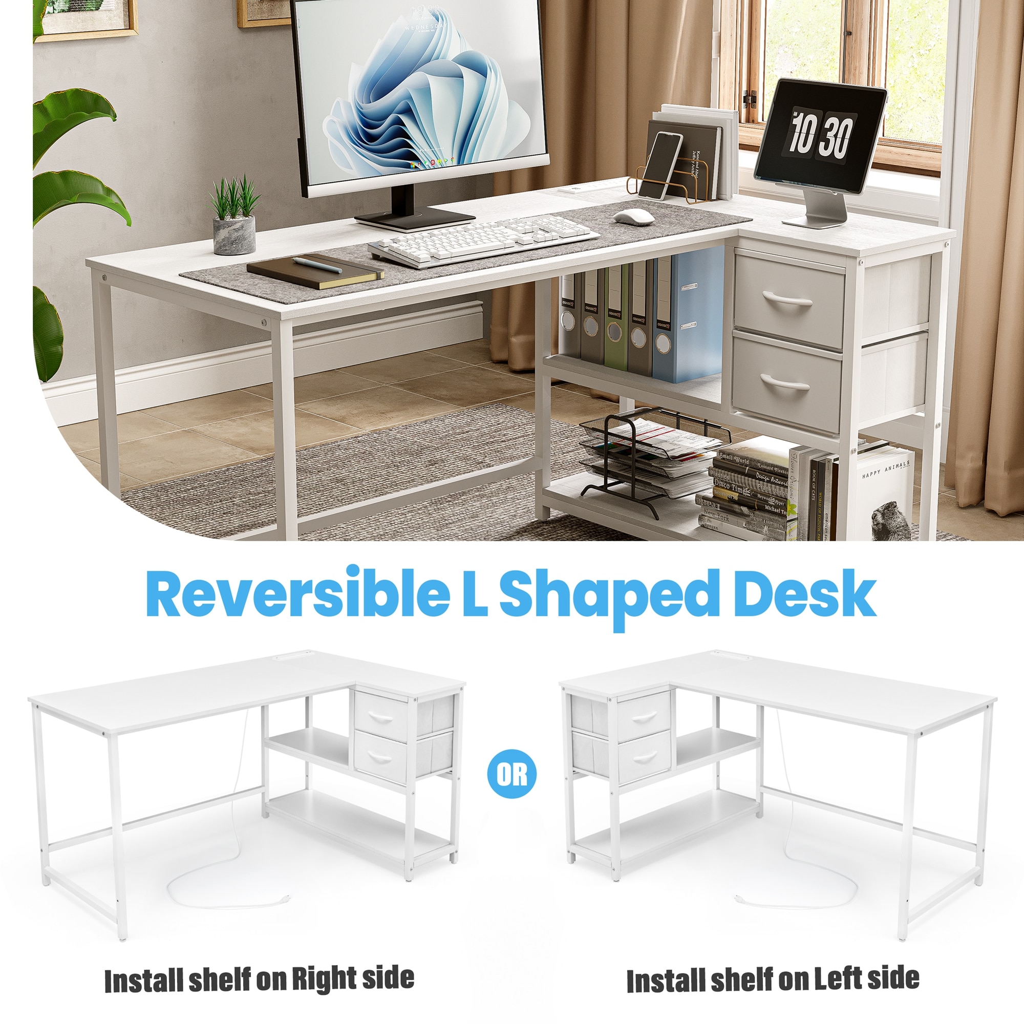 Crestlive Products CL-WT007WHT desks - View #5