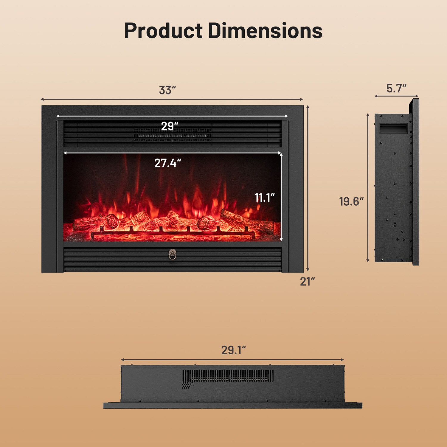 Mondawe MO-11001US33 Electric-Fireplaces - View #9
