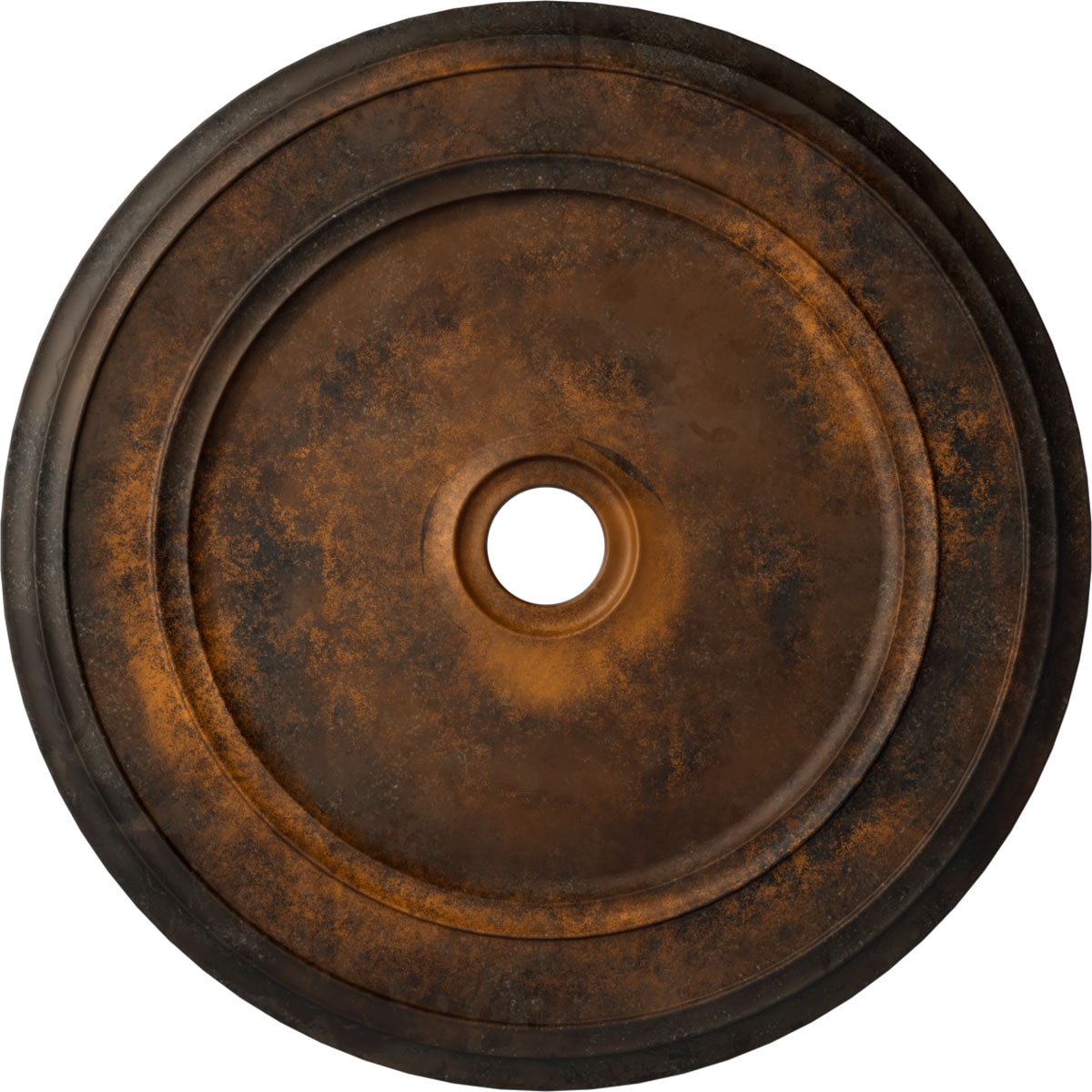 Ekena Millwork CM41CLRUS Classic 41.125-in W x 41.125-in L Painted Rust Polyurethane Whole Ceiling Medallion