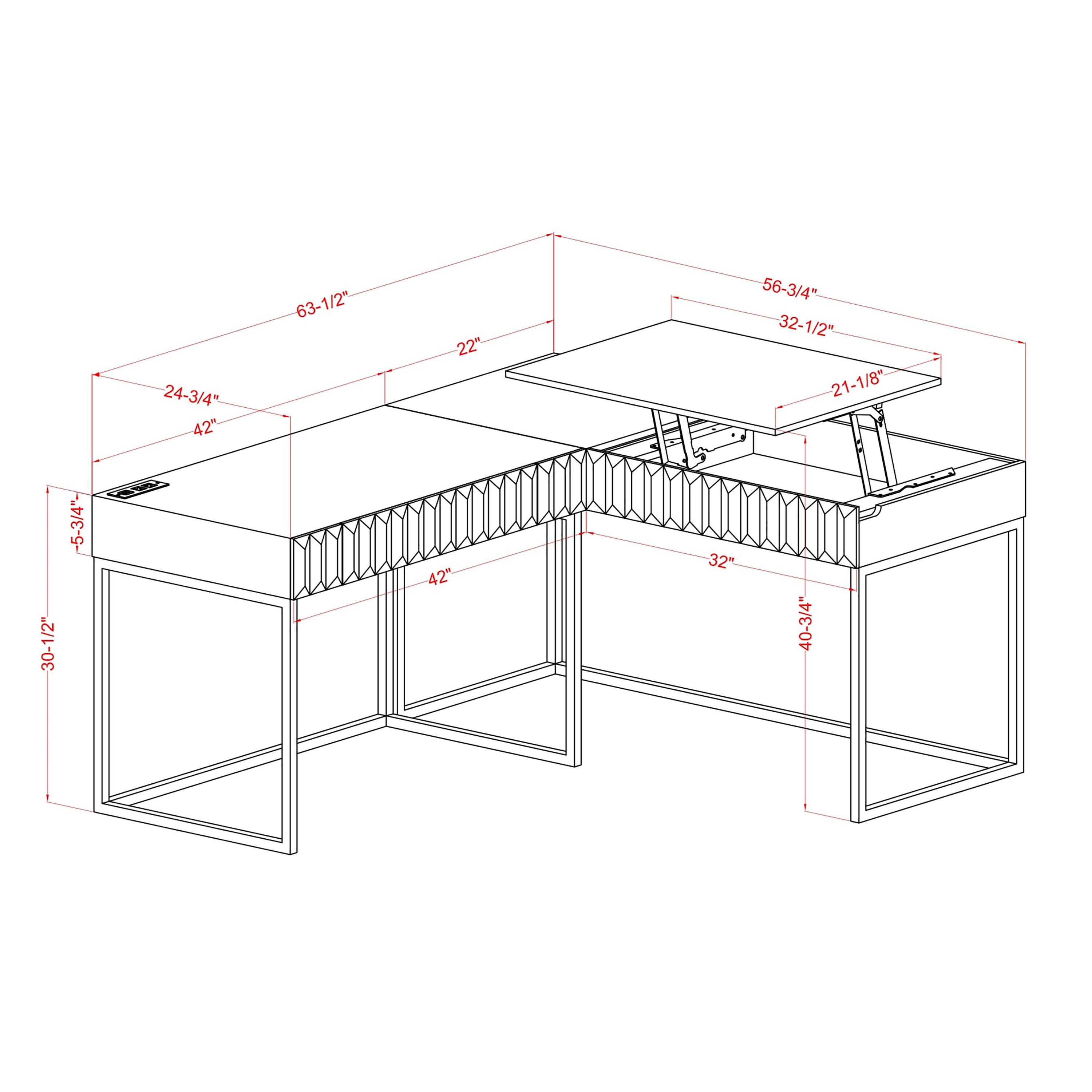 Furniture of America IDF-DK406WN-SET desks - View #9