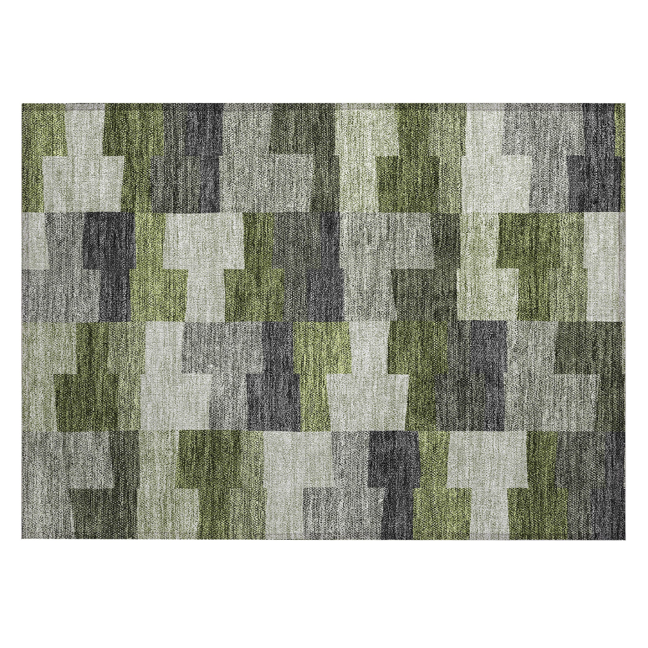 Addison Rugs ACN659OL20X30 Chantille ACN659OL 2 x 3 (ft) Polyester Olive Rectangular Indoor/Outdoor Geometric Machine washable Area rug