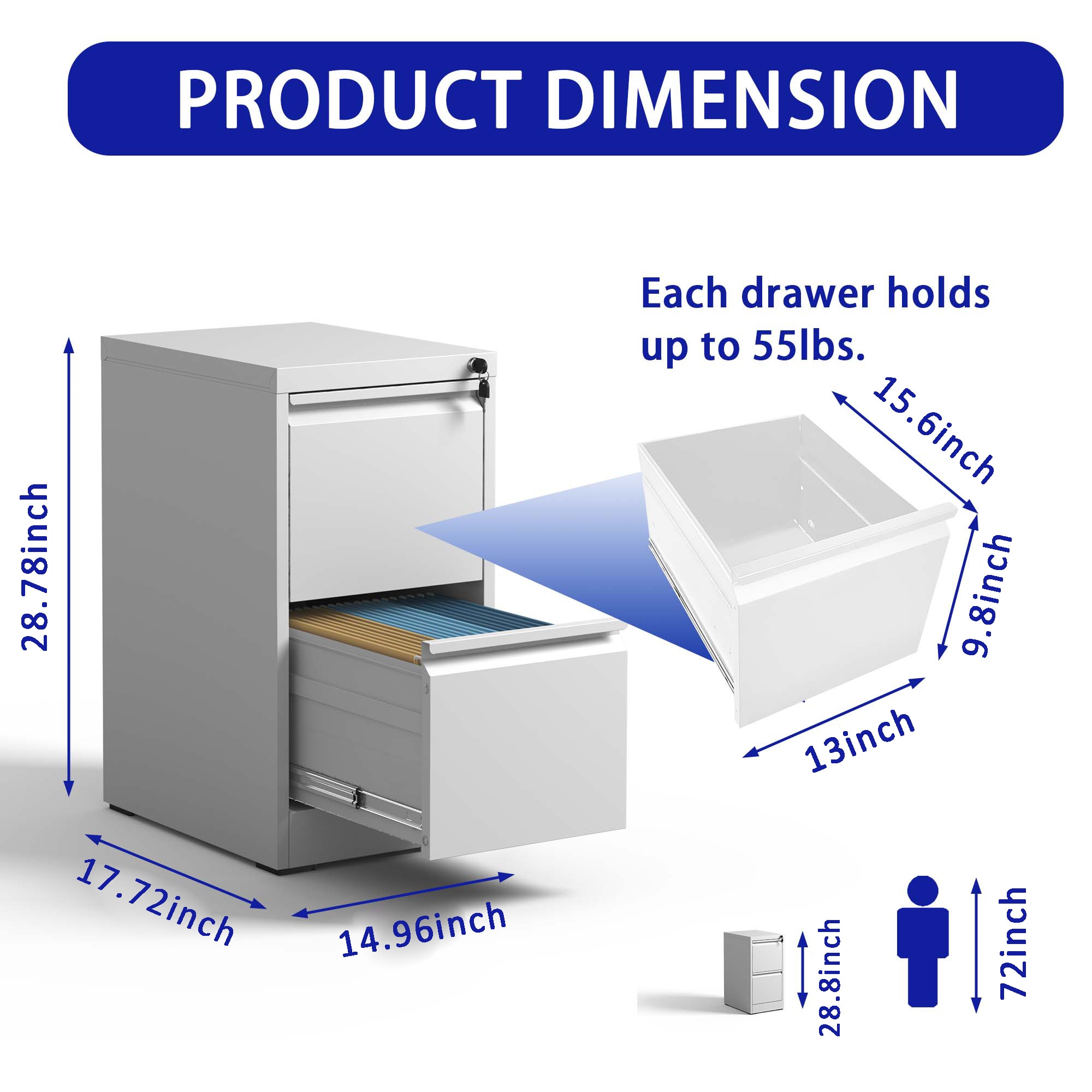 Kahomvis MAKE-QPO2-416 Storage-Cabinets - View #3