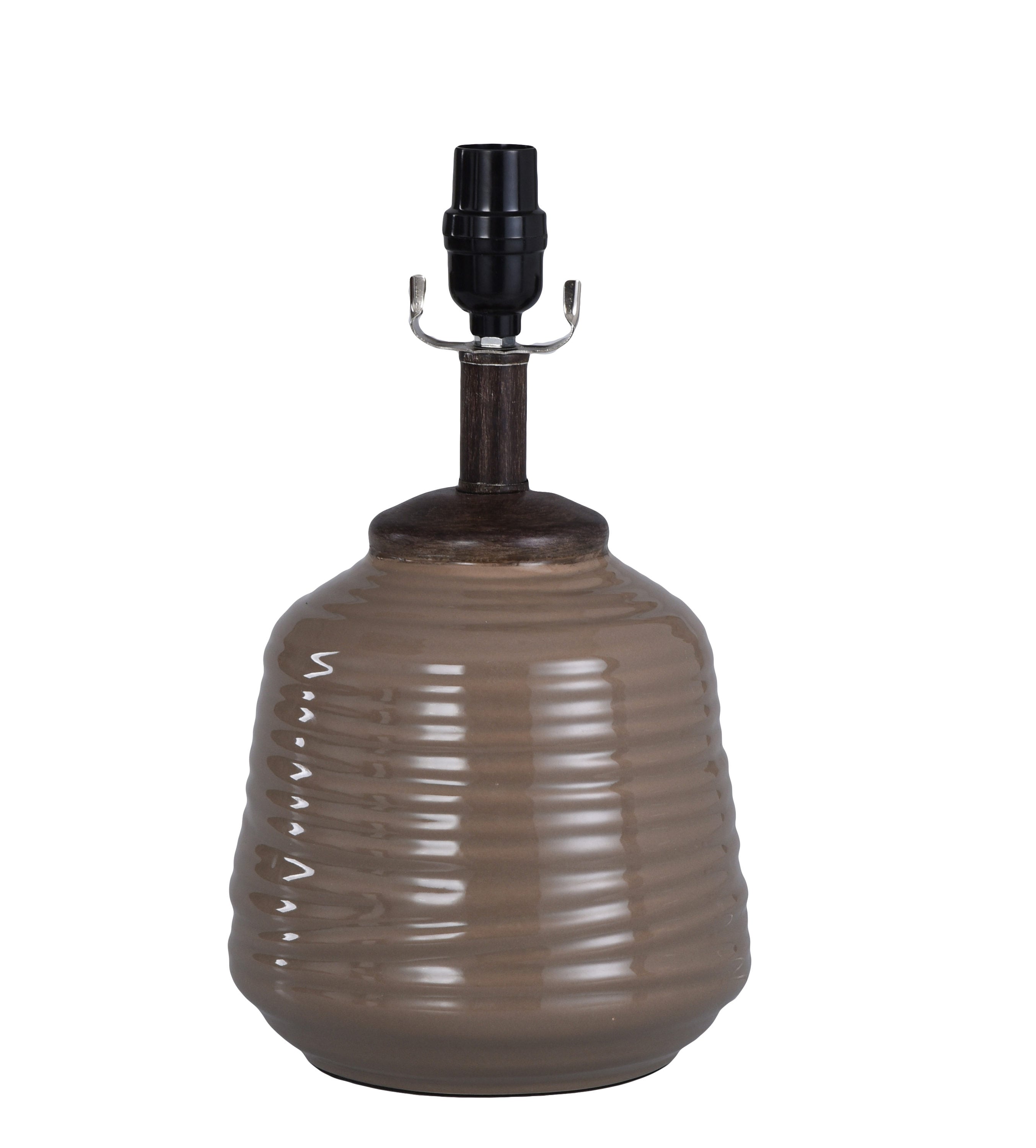 allen + roth L10213LW 8.5-in Glossy Plug-in Ceramic Lamp Base