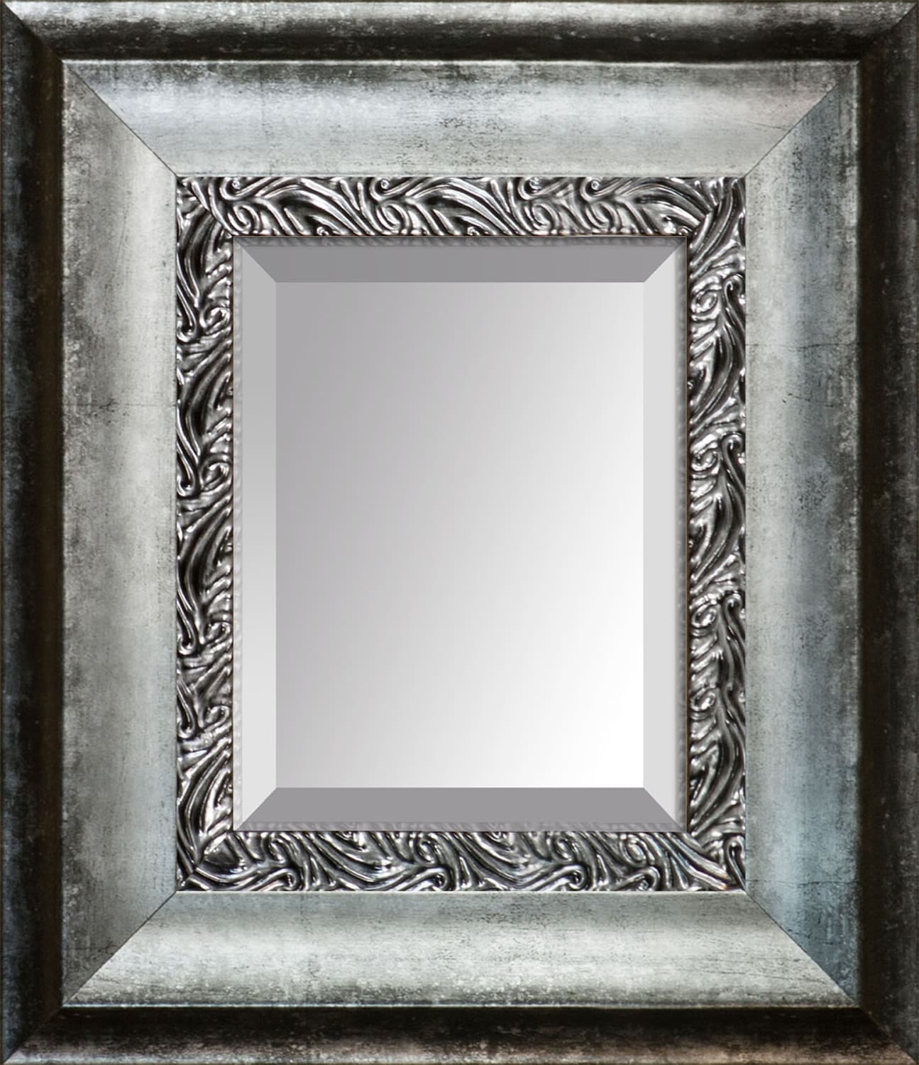 La Pastiche BVM810-FR-X40048X10 17.5-Inches W x 15.5-Inches H Rectangle Silver Beveled Wall Mirror