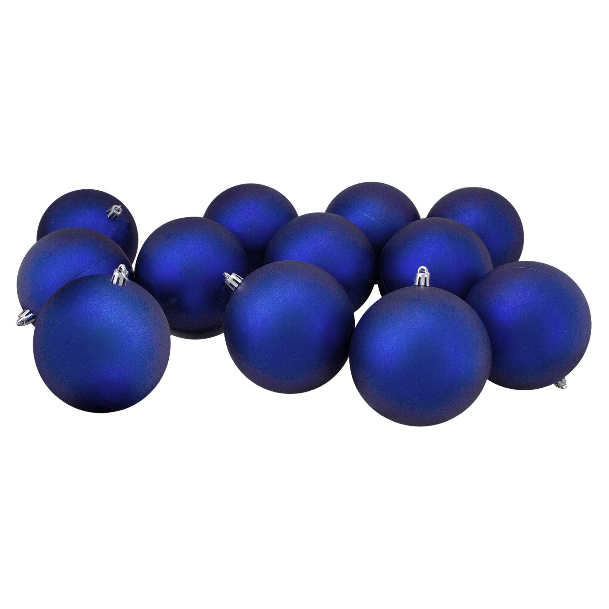 Northlight 31755238 12 -Pack Blue Ball Standard Indoor Ornament set Shatterproof