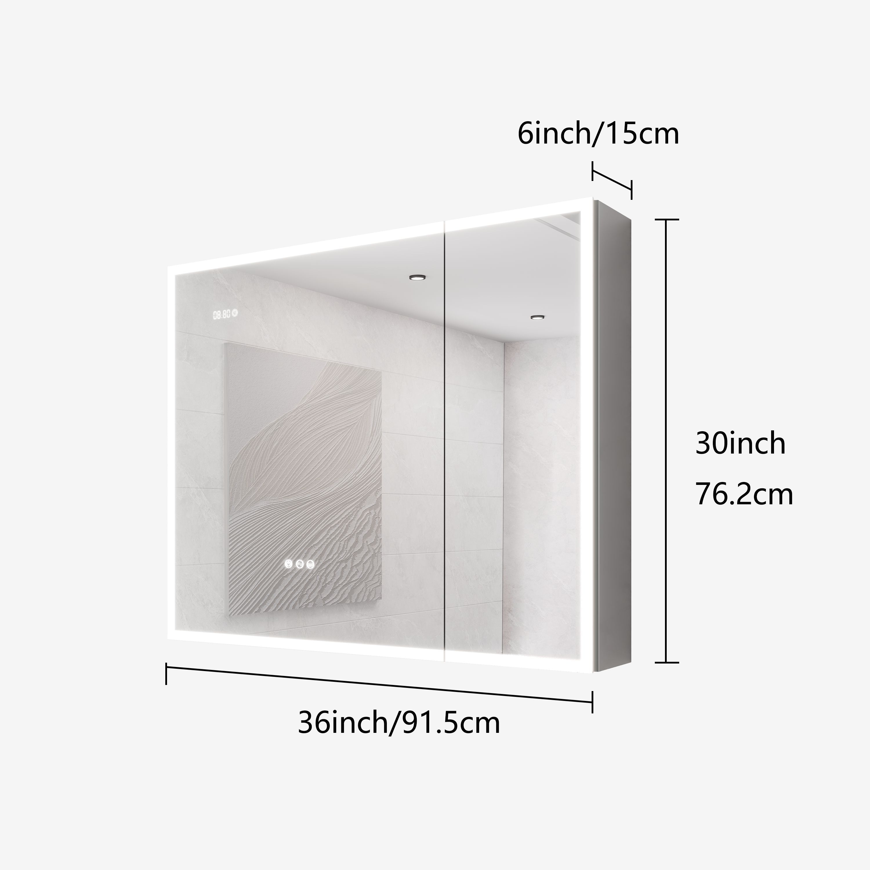WELLFOR AMYD04-3630 Bathroom-Medicine-Cabinets - View #2
