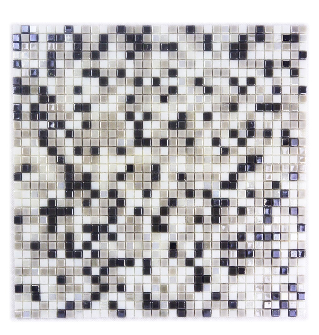 Abolos LWSREFDIA-AN[L] Galaxy Gray 12-in x 12-in Iridescent Glass Mosaic Floor and Wall Tile ( 18-sq ft Carton )