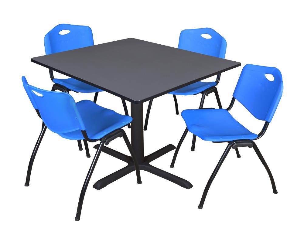 Regency TB4848GY47BE Breakroom Gray 4-Person Training Table (48-in W x 29-in H)
