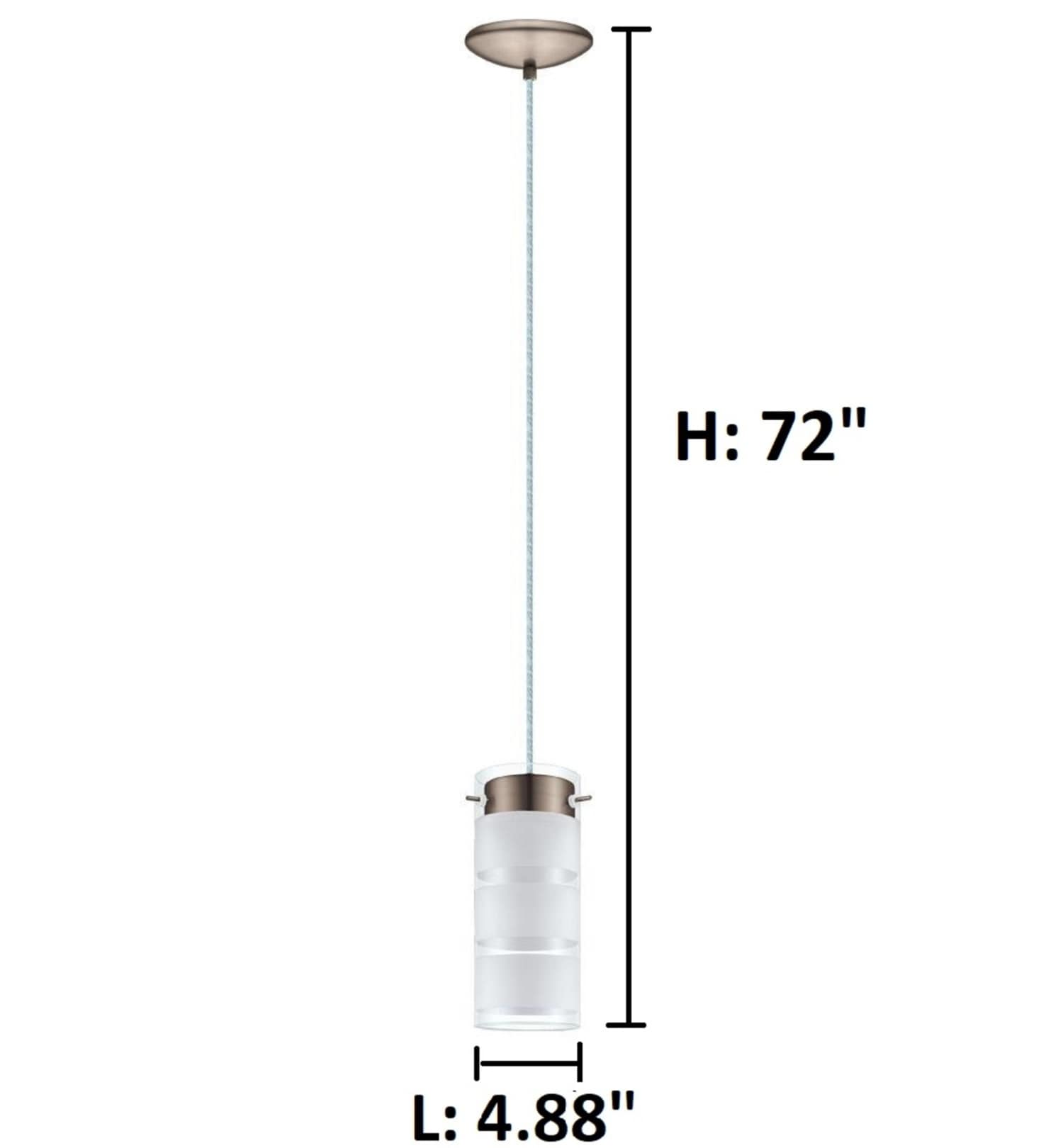 Olvero Modern Satin Nickel Mini LED Pendant Light