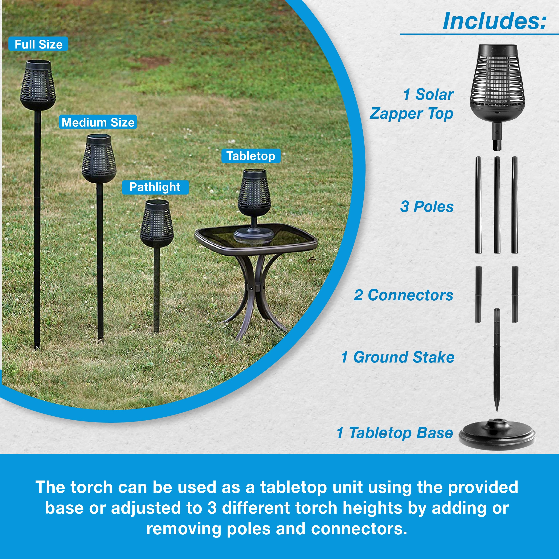 Outdoor Solar Powered Insect Mosquito Killer Lamp with Stand