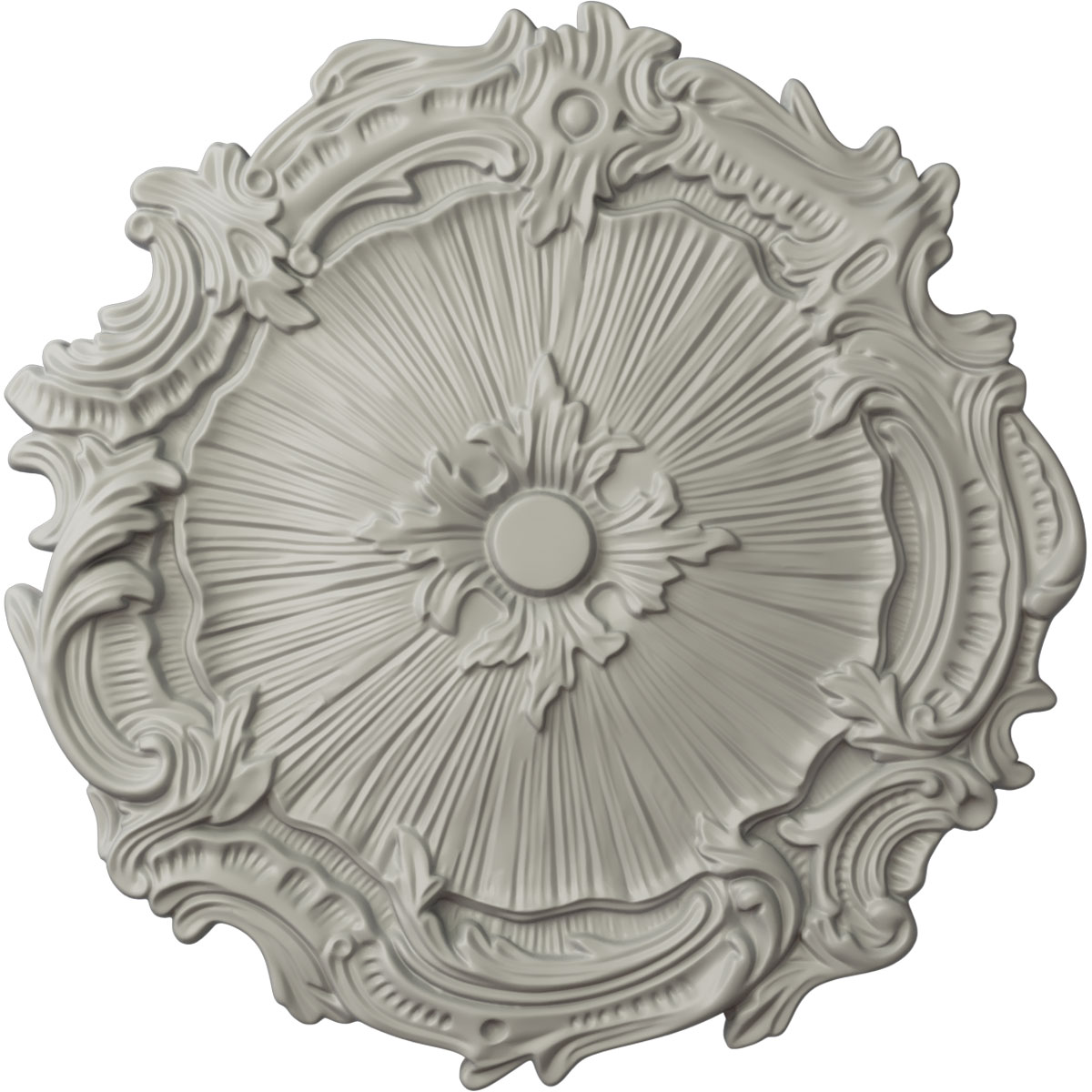 Ekena Millwork CM16PLPCF Plymouth 16.75-in W x 16.75-in L Painted Pot Of Cream Polyurethane Whole Ceiling Medallion