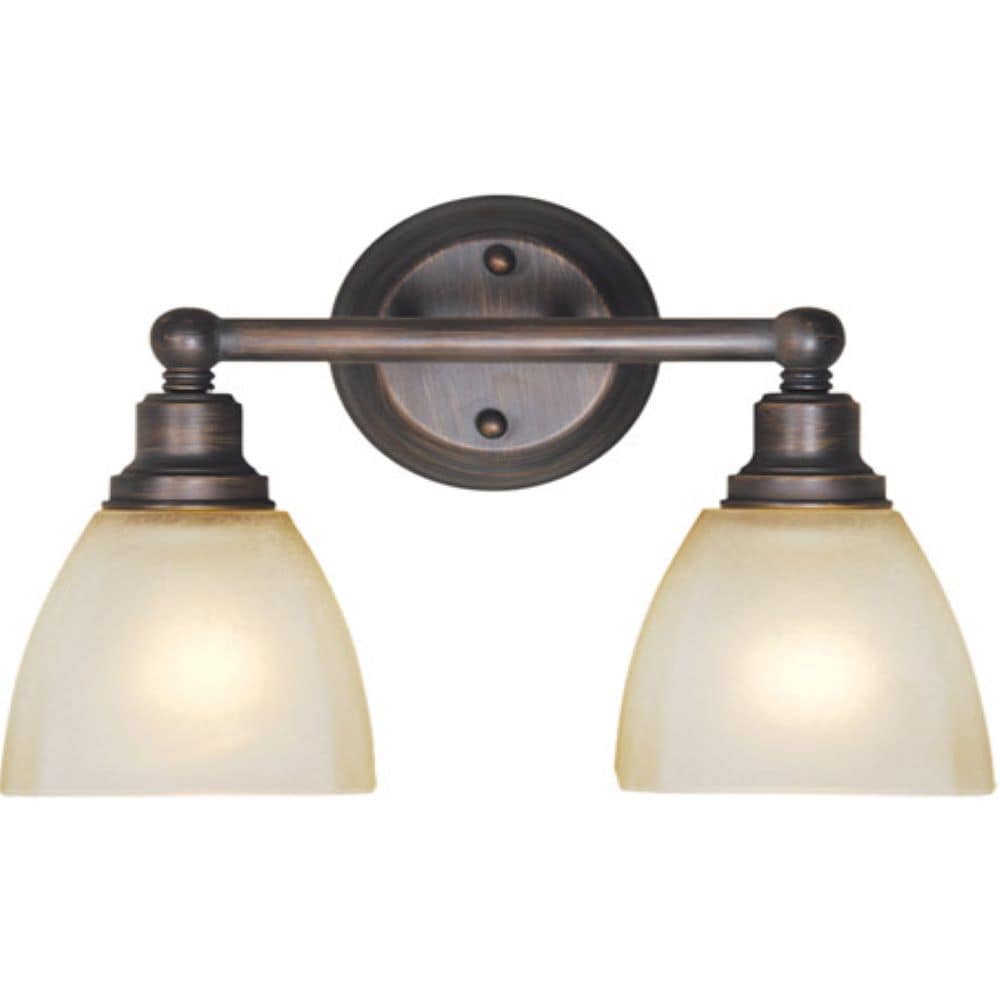 Bradley 14.5-in 2-Light Bronze Traditional Vanity Light | - Craftmade 26602-BZ