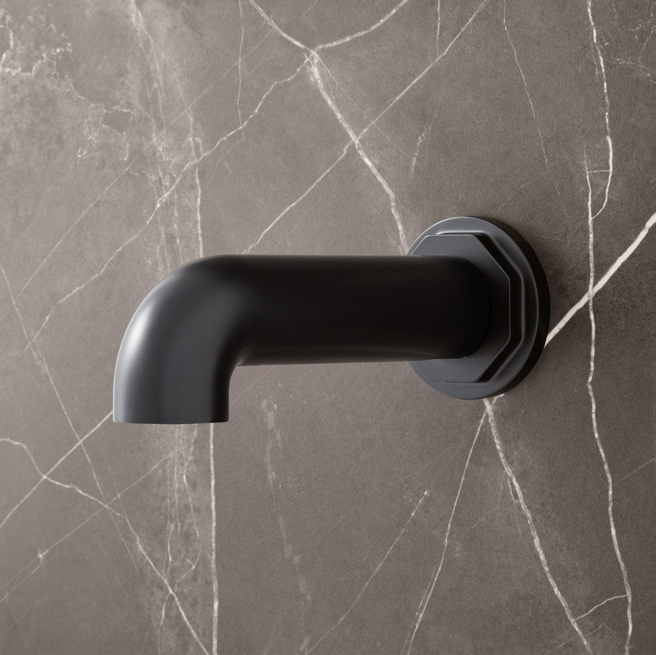 Signature Hardware 482402 Matte Black Bathtub Spout