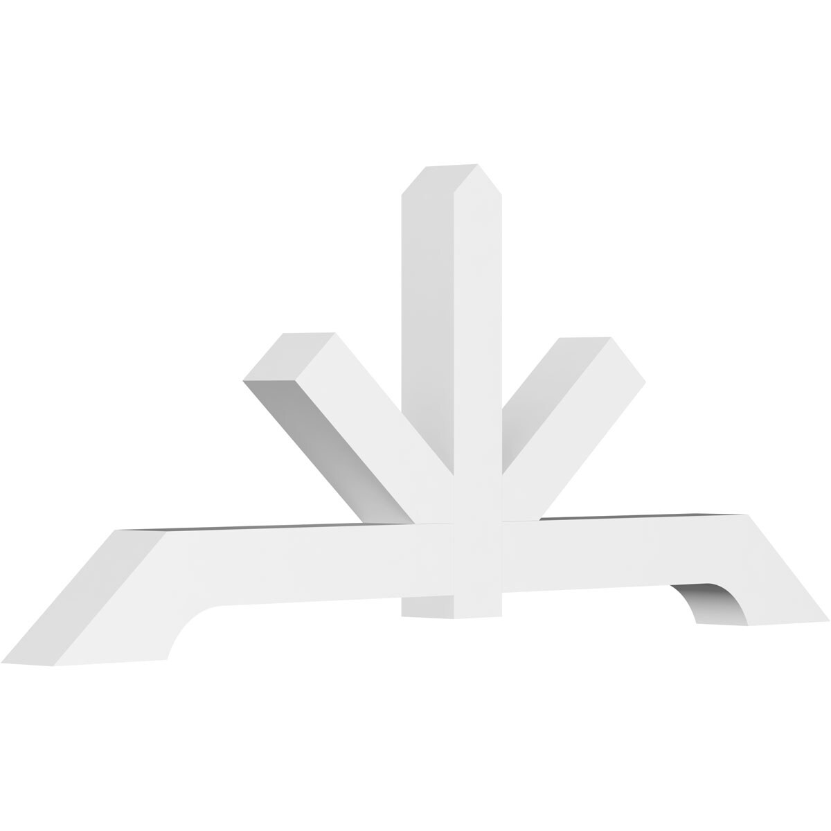 Ekena Millwork GBP096X40X0606VAN00 Vanguard White PVC Gable bracket