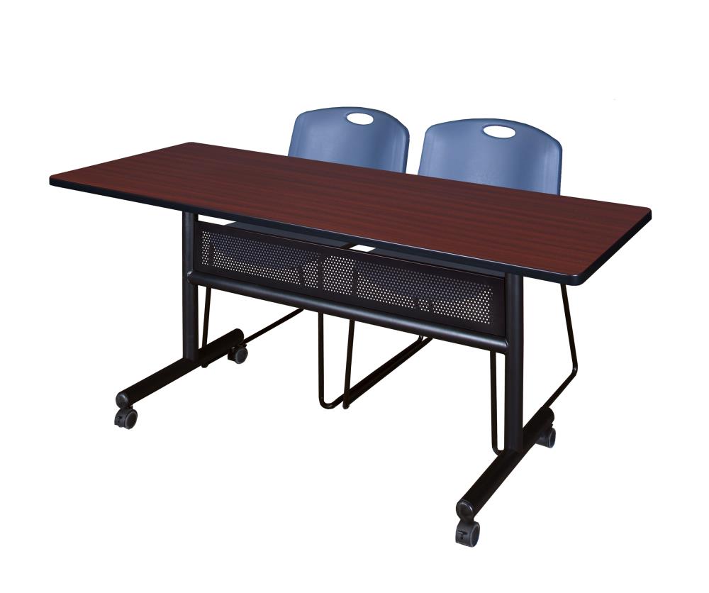 Regency MKFTM6024MH44BE Training Brown 4-Person Training Table (60-in W x 29-in H)