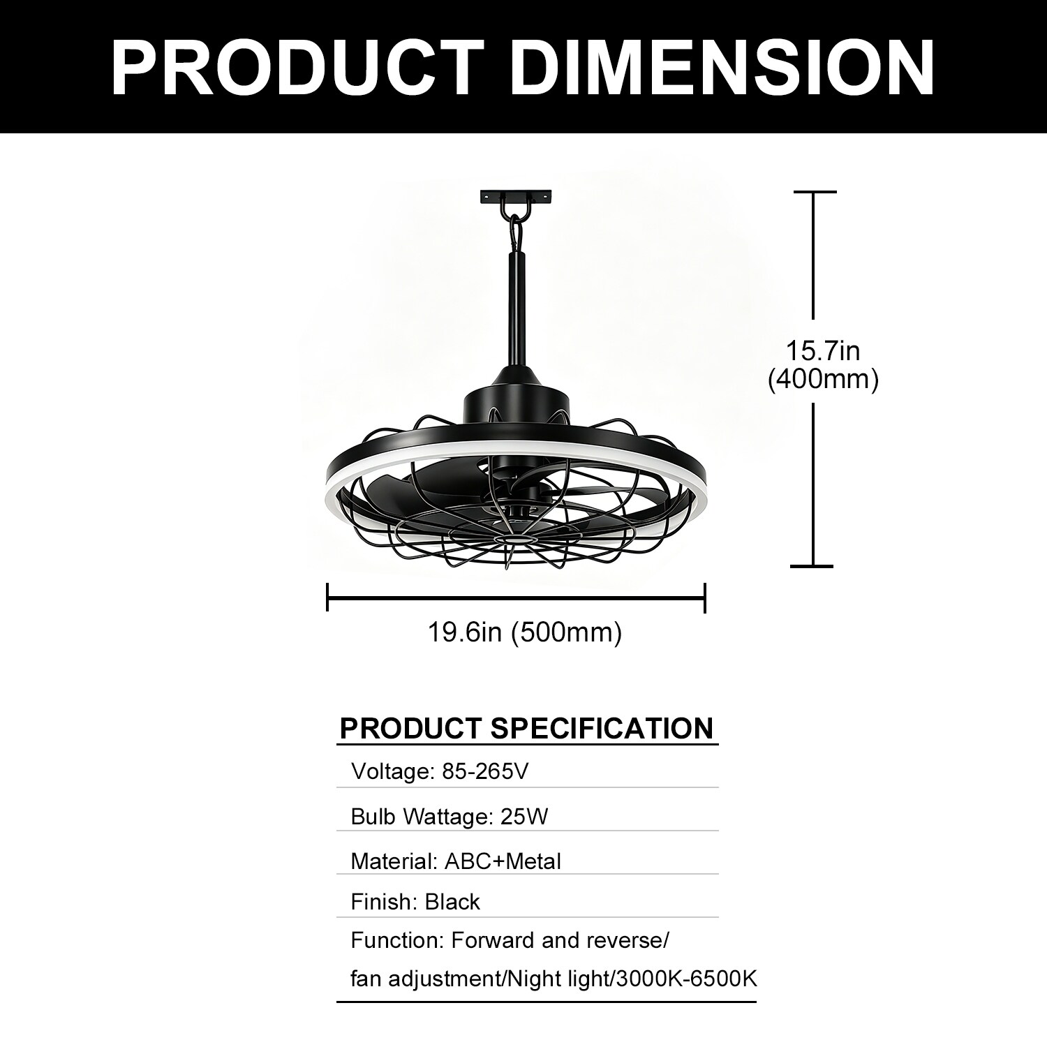 DORESshop LSC-KJ-FS01601ABL Ceiling-Fans - View #5