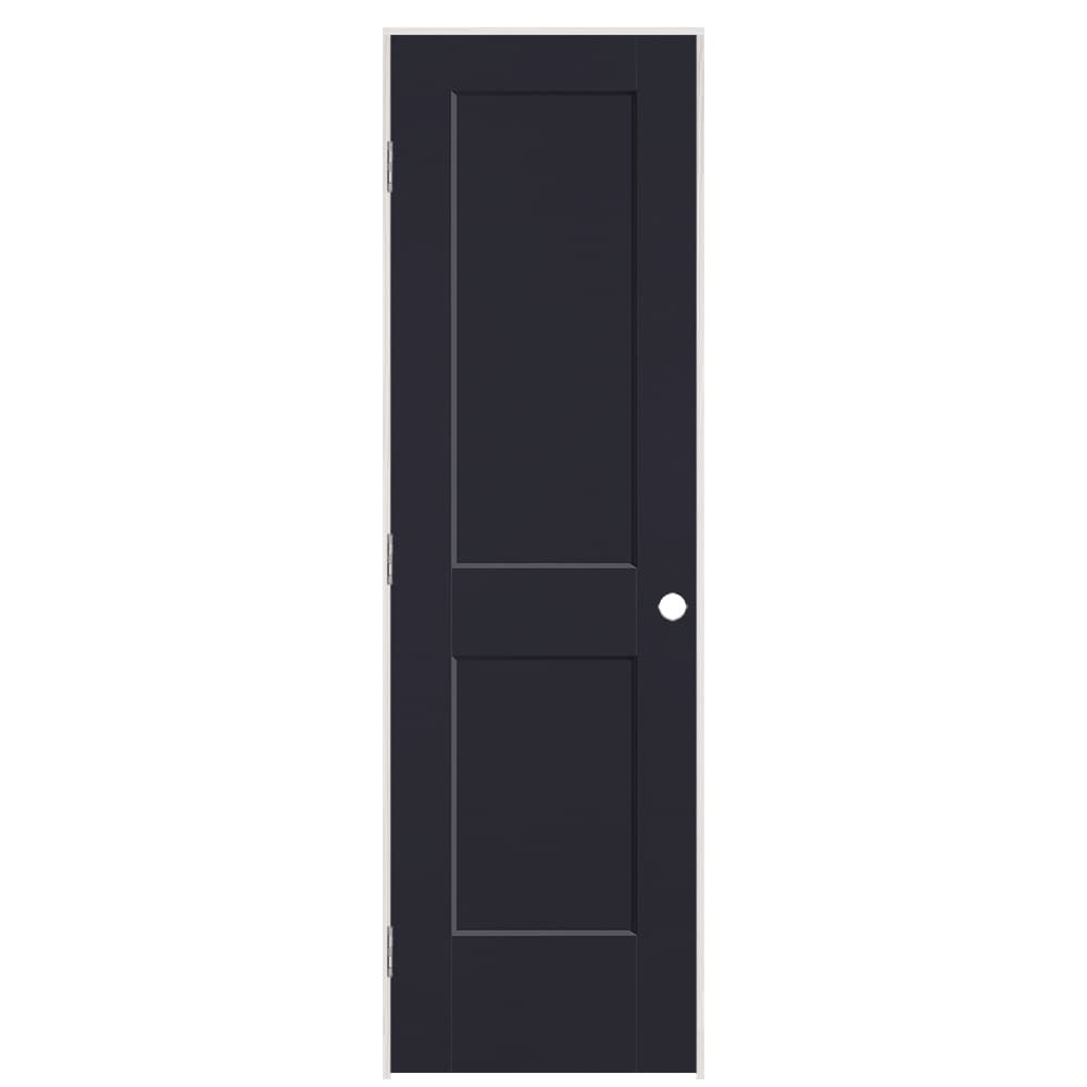 Masonite 896043 24-in x 80-in Midnight Solid core 2-panel square Right hand Smooth Prefinished Molded composite Flat Jamb Single Prehung Interior Door