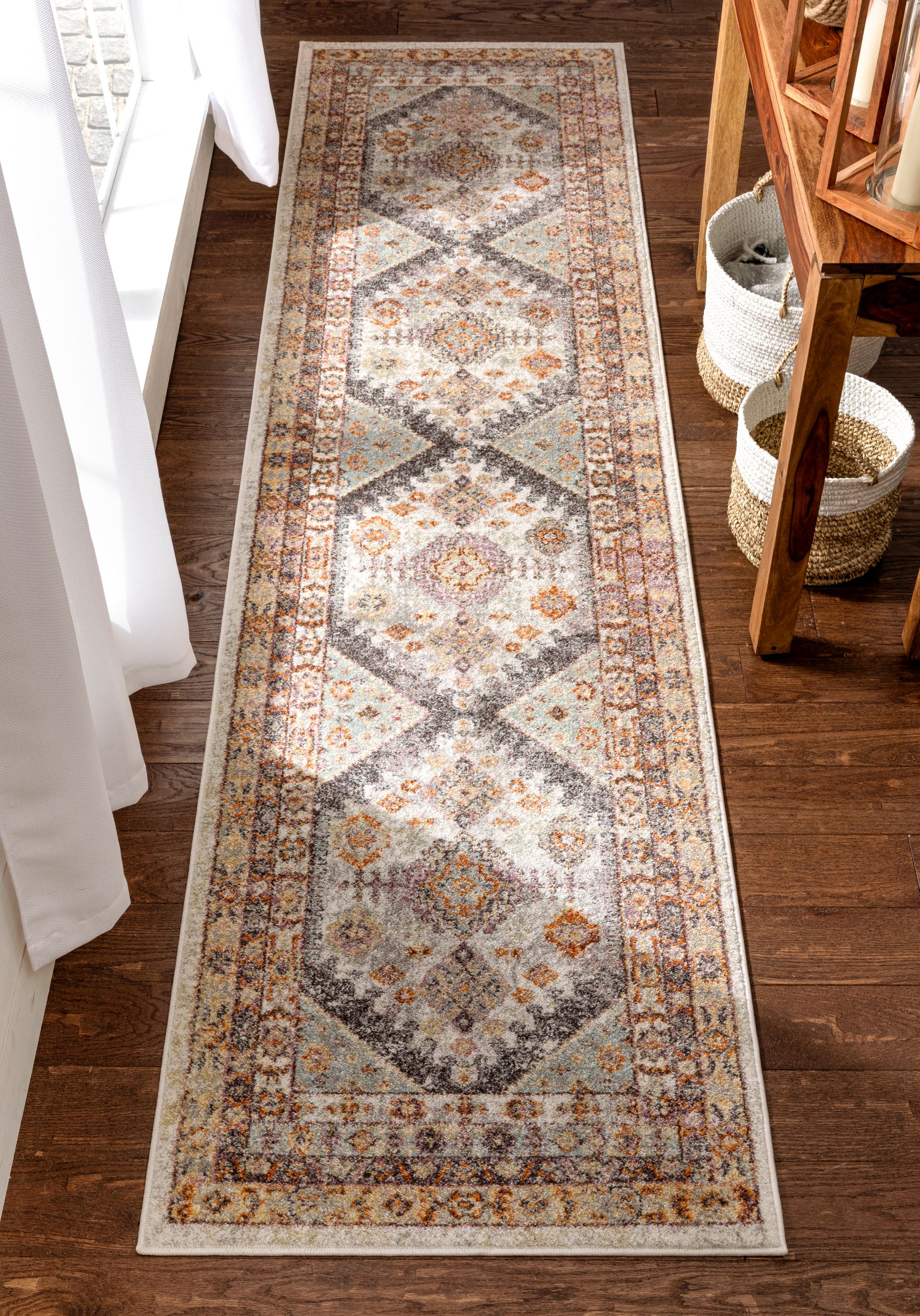 Well Woven RO-97-2L 2 x 10 (ft) Loomed Polypropylene Grey Rectangular Indoor Tribal Bohemian/Eclectic Runner rug