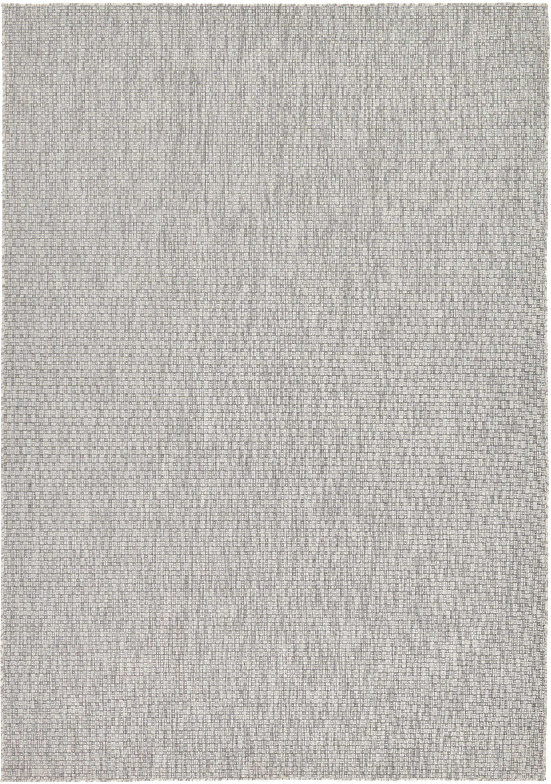 Modern Outdoor Solid Light Gray 7'x10' Synthetic Area Rug