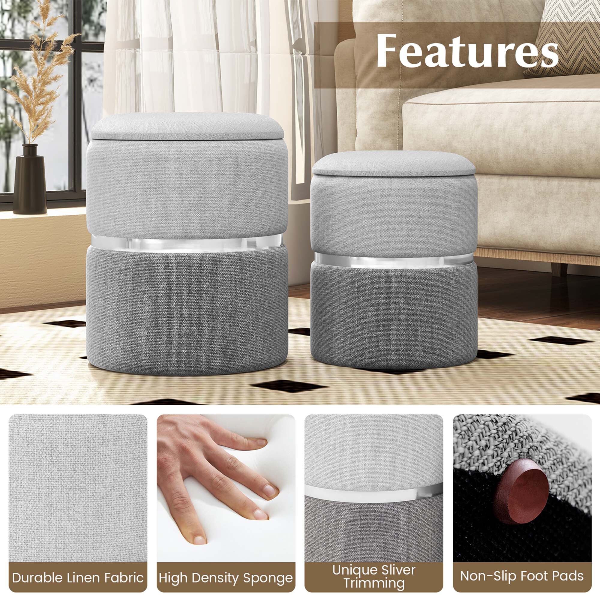 Costway HCST00727 Indoor-Ottomans - View #5