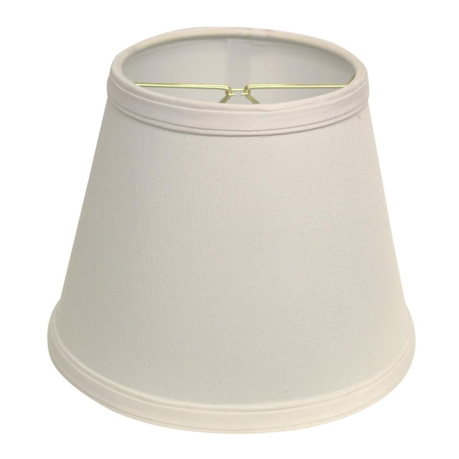 Cloth Wire 6 5 In X 8 White Paper Empire Lamp Shade The Shades Department At Com - Clip On Ceiling Light Shade Lowe S