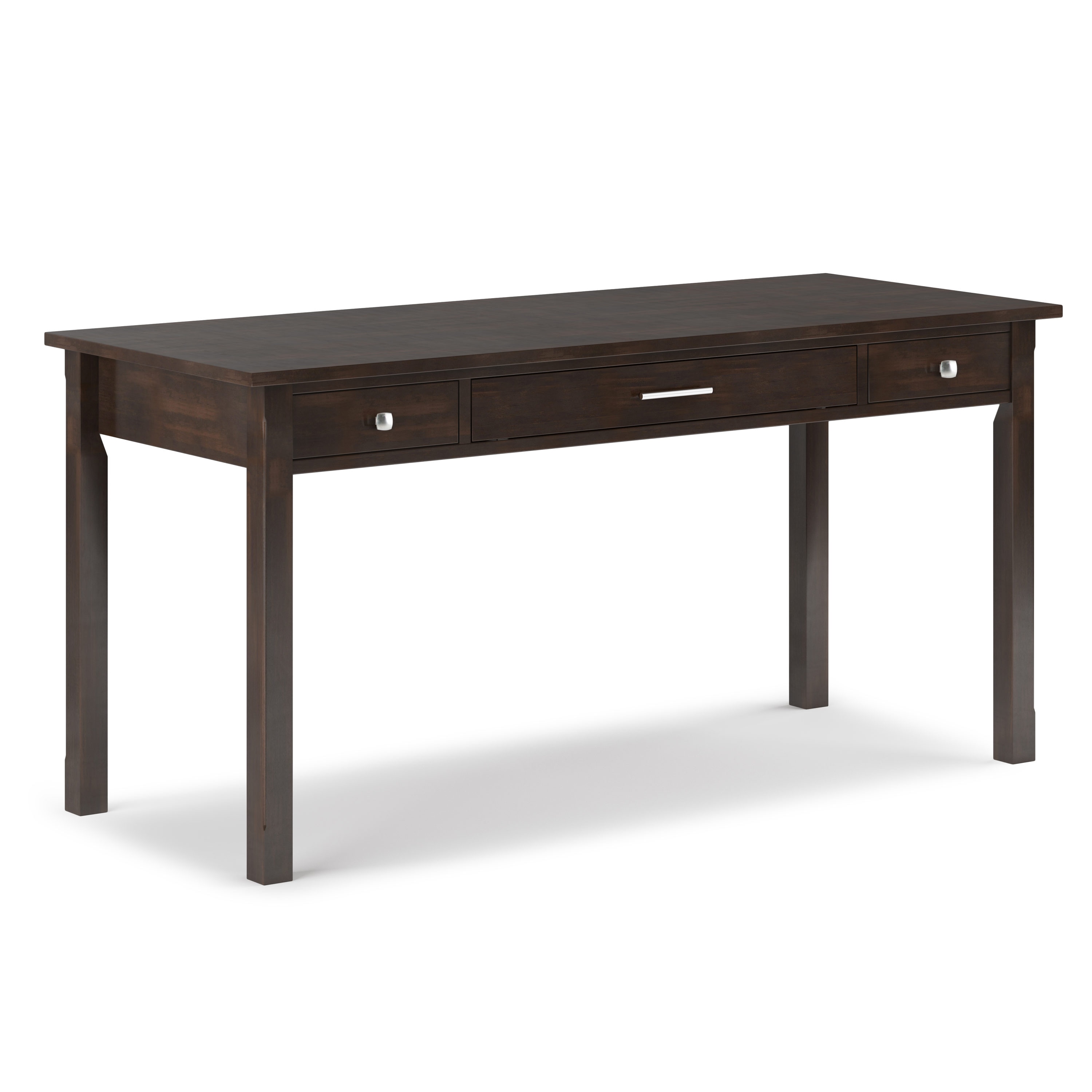 Wood And Metal Frame Computer Desk With 2 Shelves Brown/black - Benzara :  Target