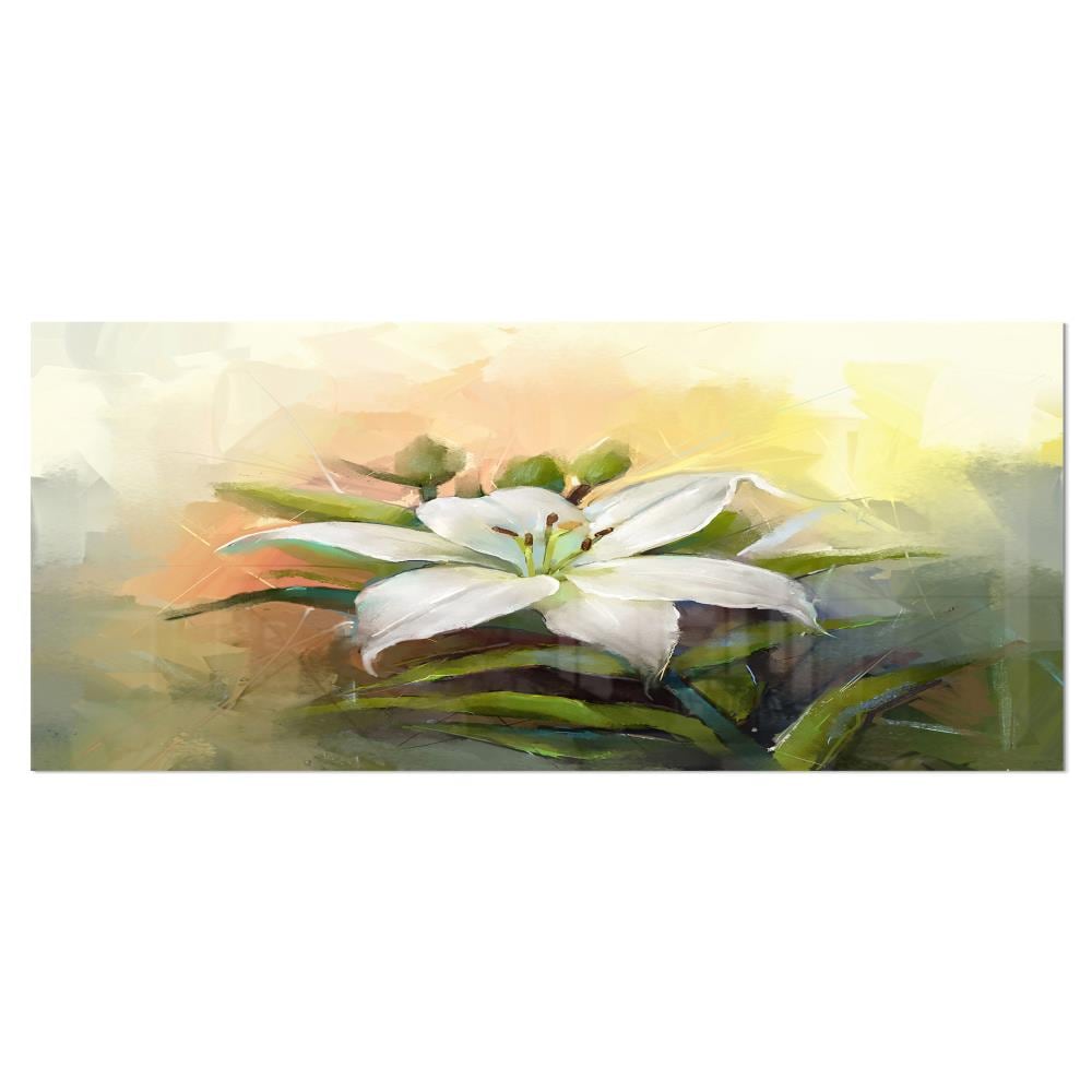 Designart 12-in H x 28-in W Floral Metal Print in the Wall Art ...