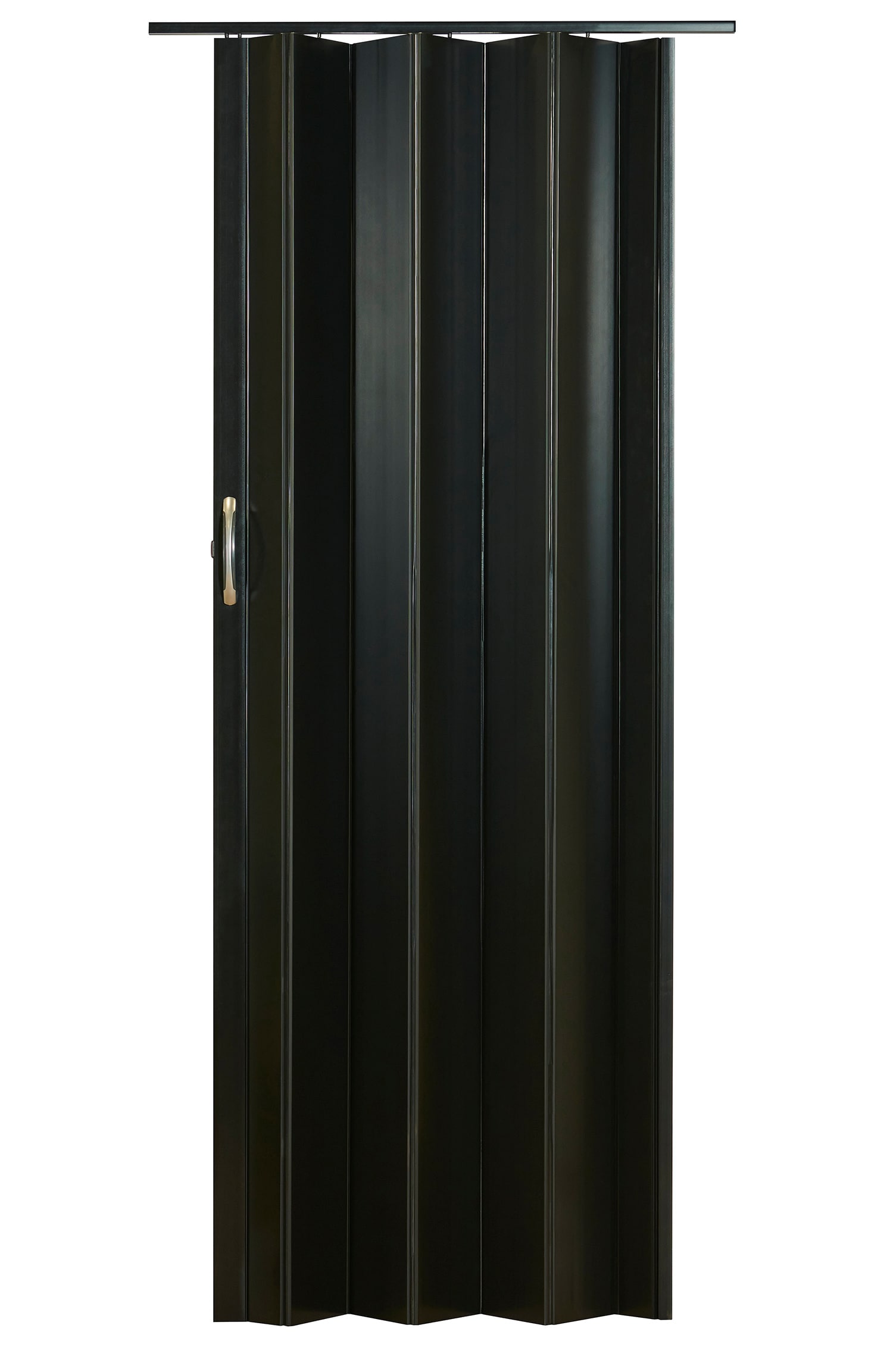 Spectrum BERK4880BK Berkshire 48-in x 80-in Reversible Handing Black Vinyl Accordion Door ( Hardware Included )