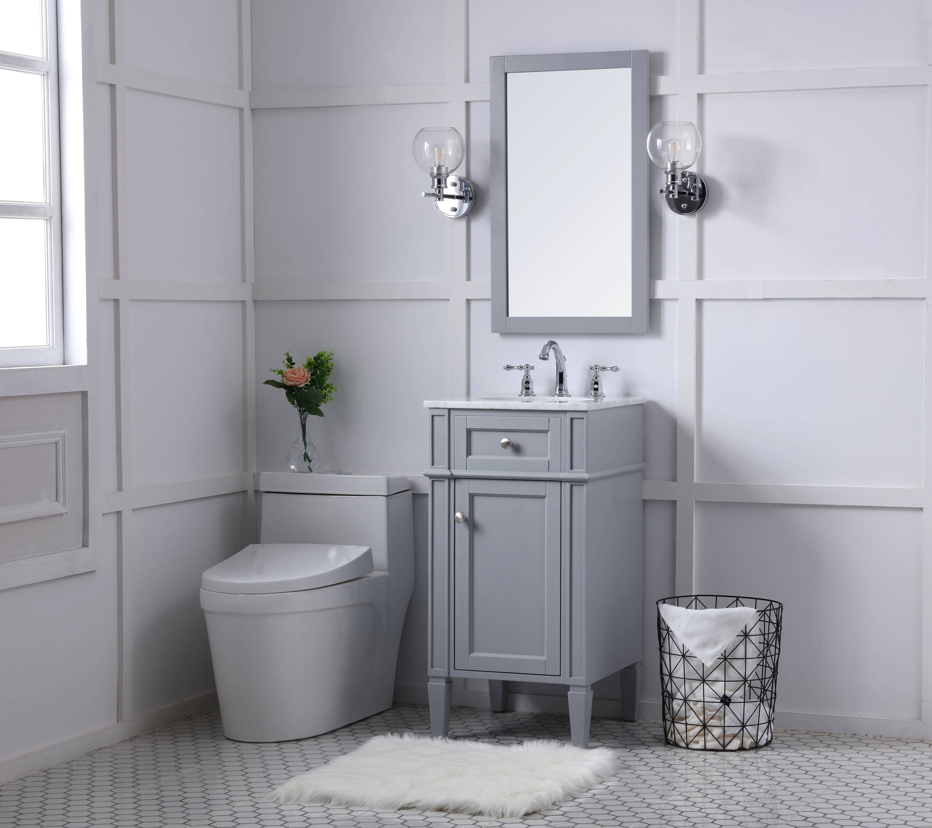 Elegant Decor HF37554GR Bath-Vanity-Combo - View #10