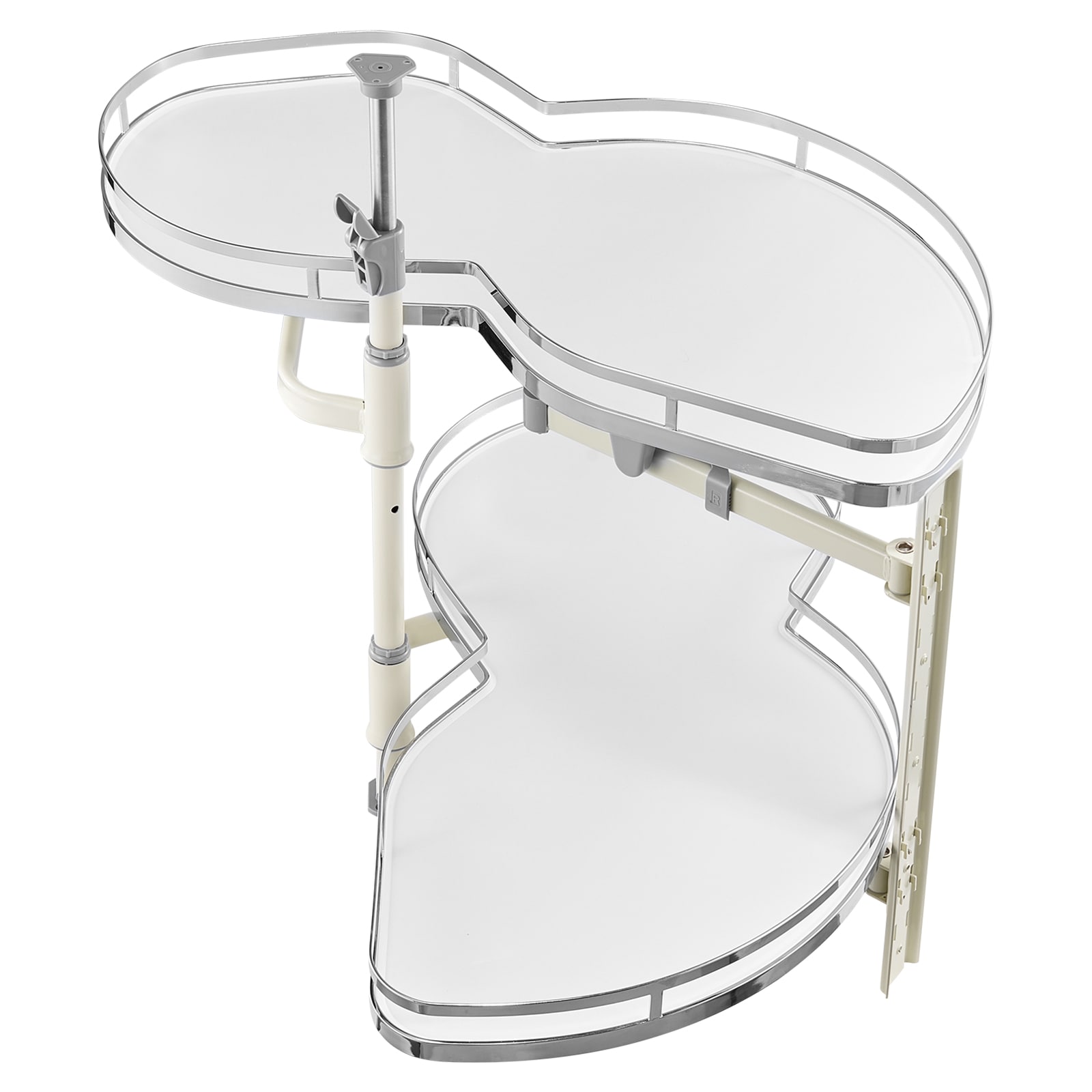 VEVOR SCMJSNHSPYKD07100V0 Swing Right Blind Corner Cabinet  Pull Out Organizer for 36 inch Width Blind Cabinet  2 Tier Height Adjustable Swing Tray  Soft Close Kitchen Cloud Blind Organizer  Right Open