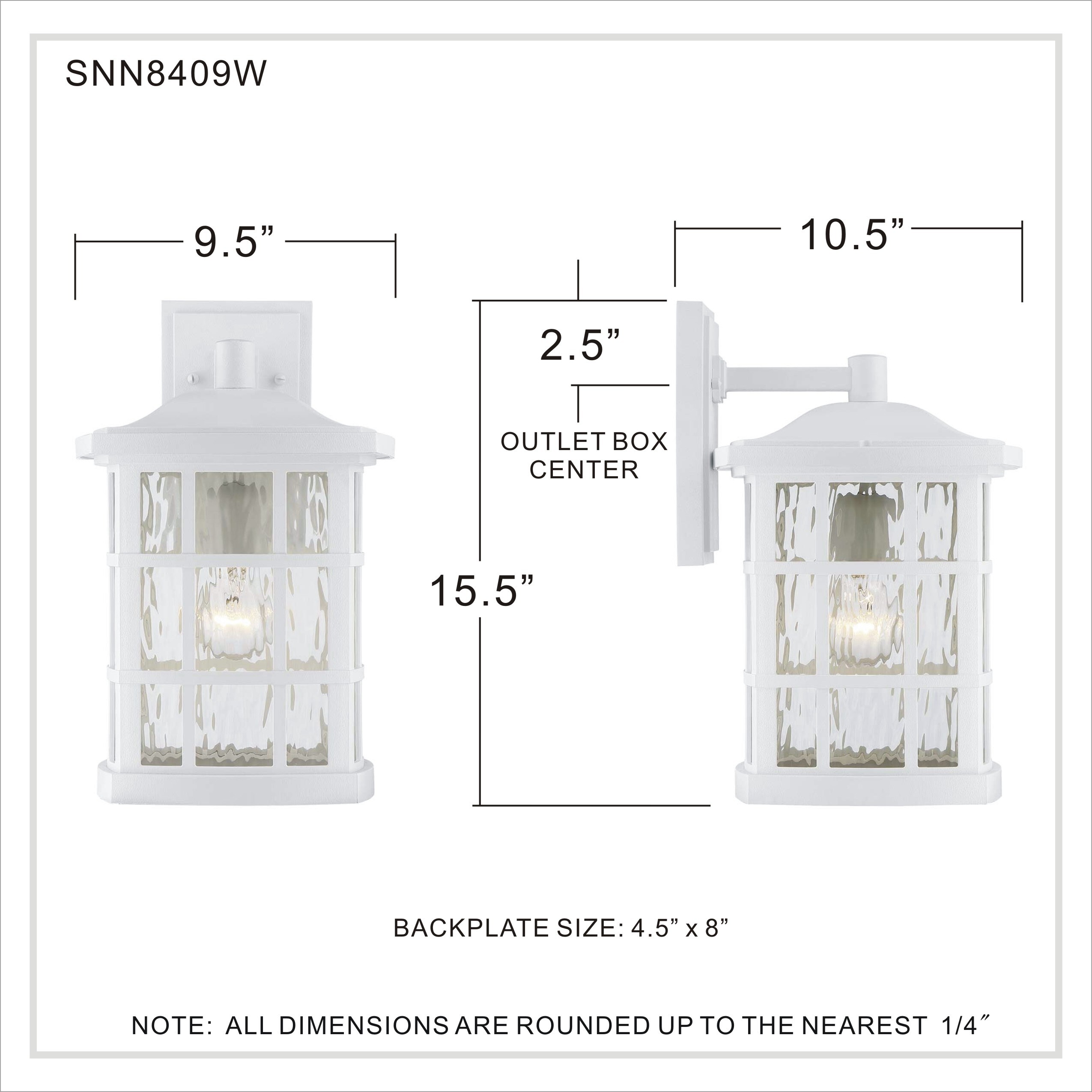 Quoizel Stonington 15-in H Fresco Medium Base (E-26) Outdoor Wall Light