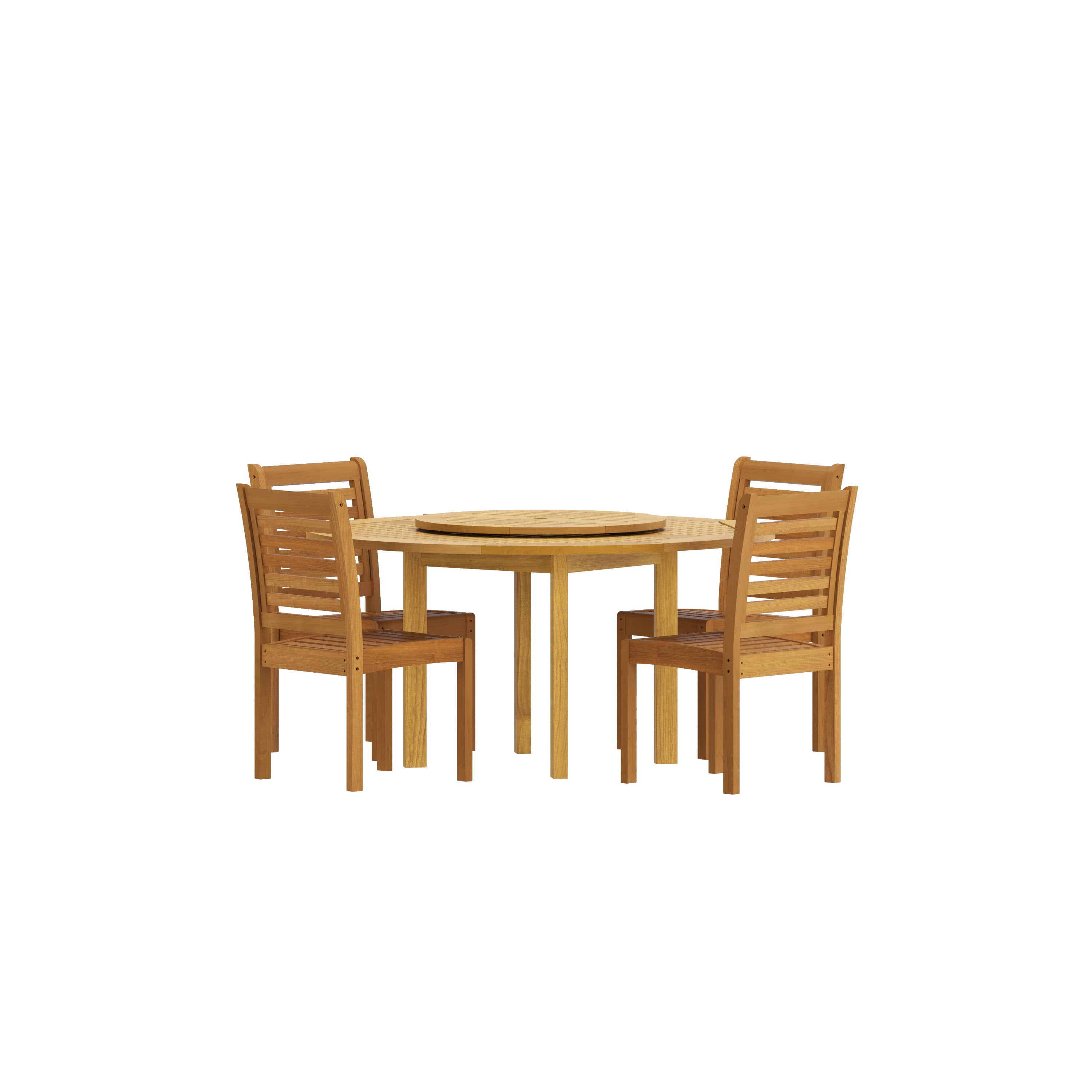 Amazonia BT 543-4-470-T Urban Elements Sulu Patio Dining Set for 4 – Perfect for Family and Friends - Modern and Stylish Dining Table with Chairs