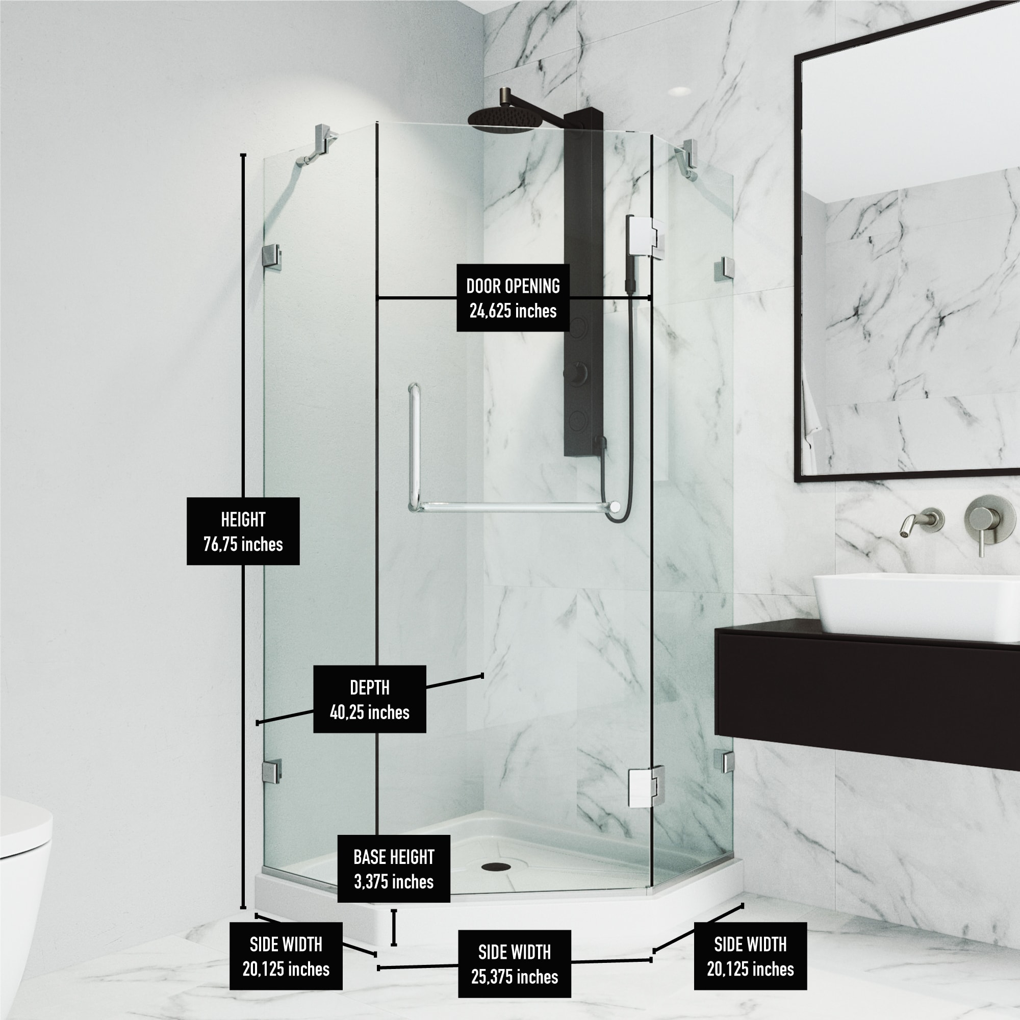 VIGO VG6062CHCL40WS Alcove-Shower-Kit - View #11