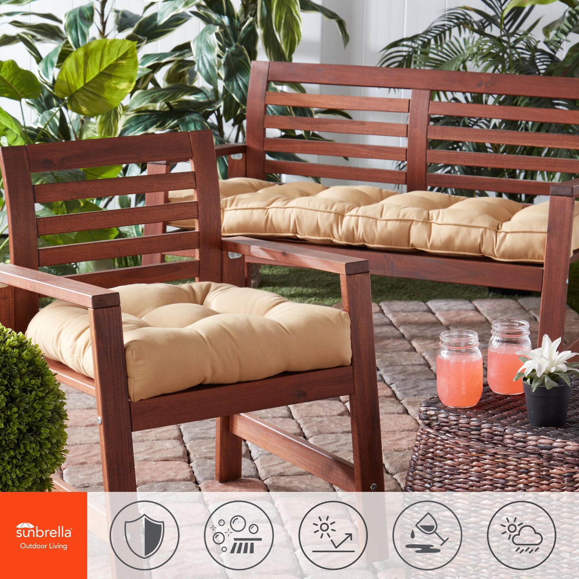 Greendale Home Fashions SC5812-WHEAT Patio-Furniture-Cushions - View #6