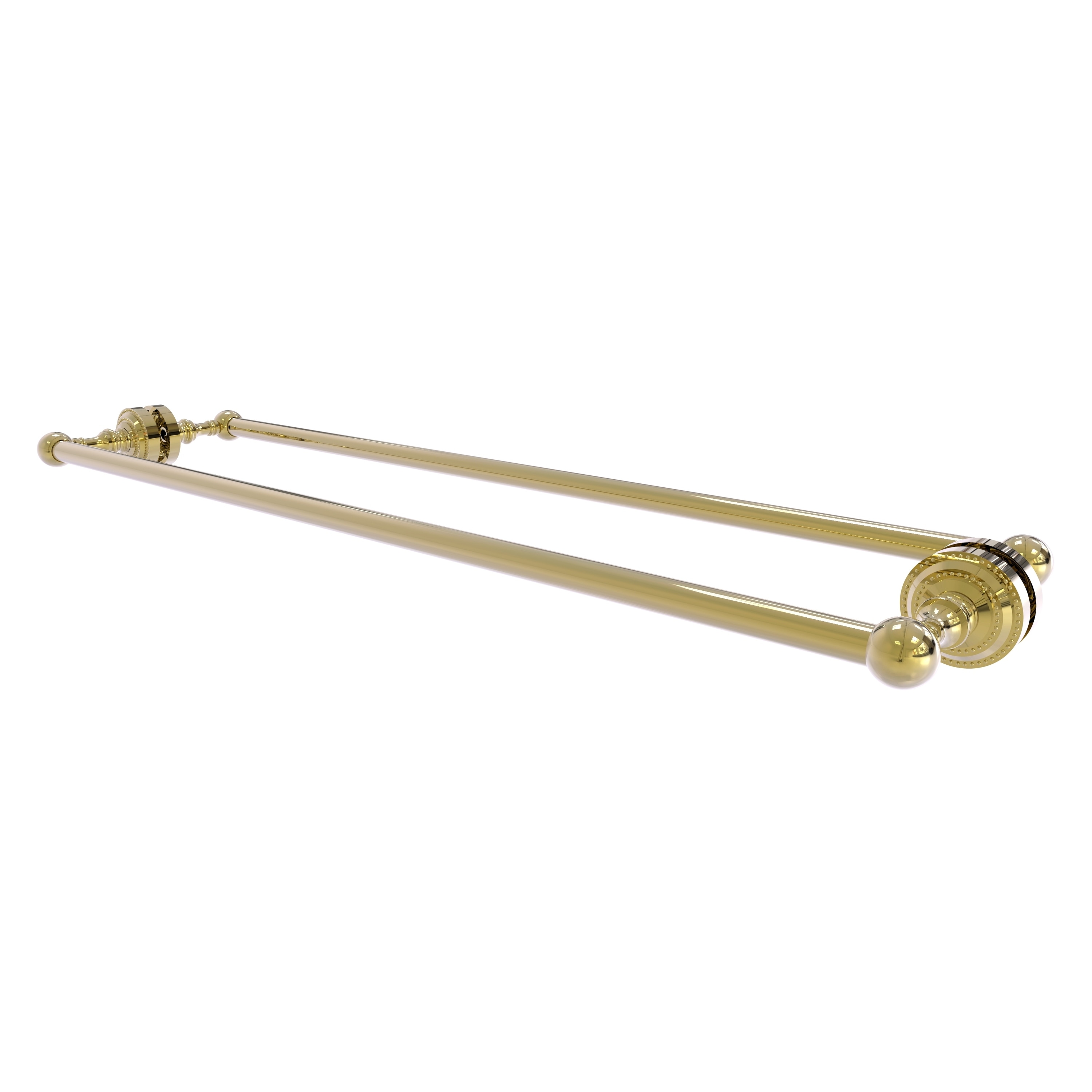 Allied Brass DT-41-BB-30-UNL Dottingham 30-in double Unlacquered Brass Wall mount Double Towel Bar