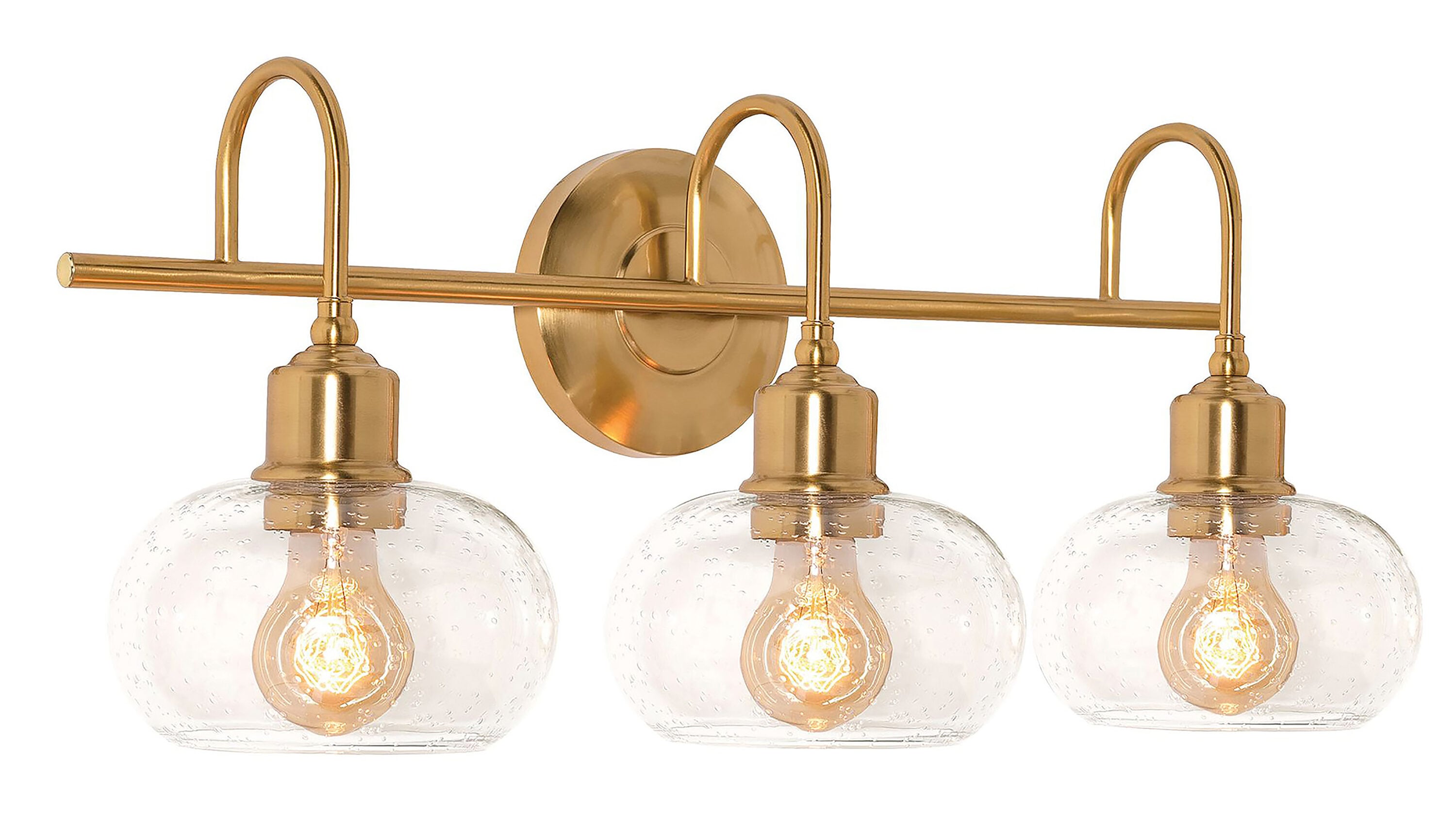 AFX LNYV2410MBVG Laney 8.1-in 3 -Light Antique Gold Transitional Vanity light