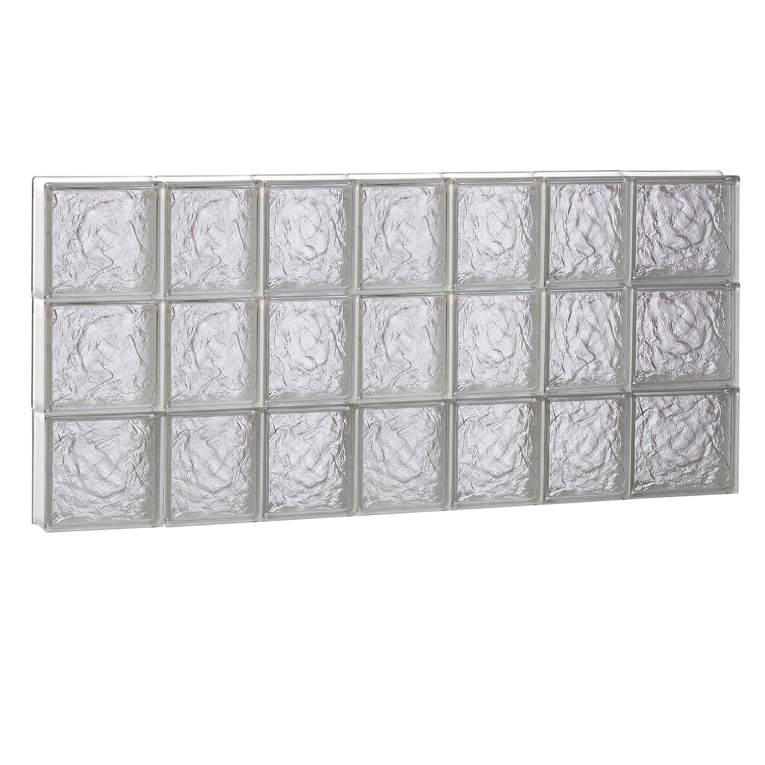 REDI2SET S4624IS Ice Glass 44-1/4-in x 23-1/4-in Frameless Replacement Glass Block Window