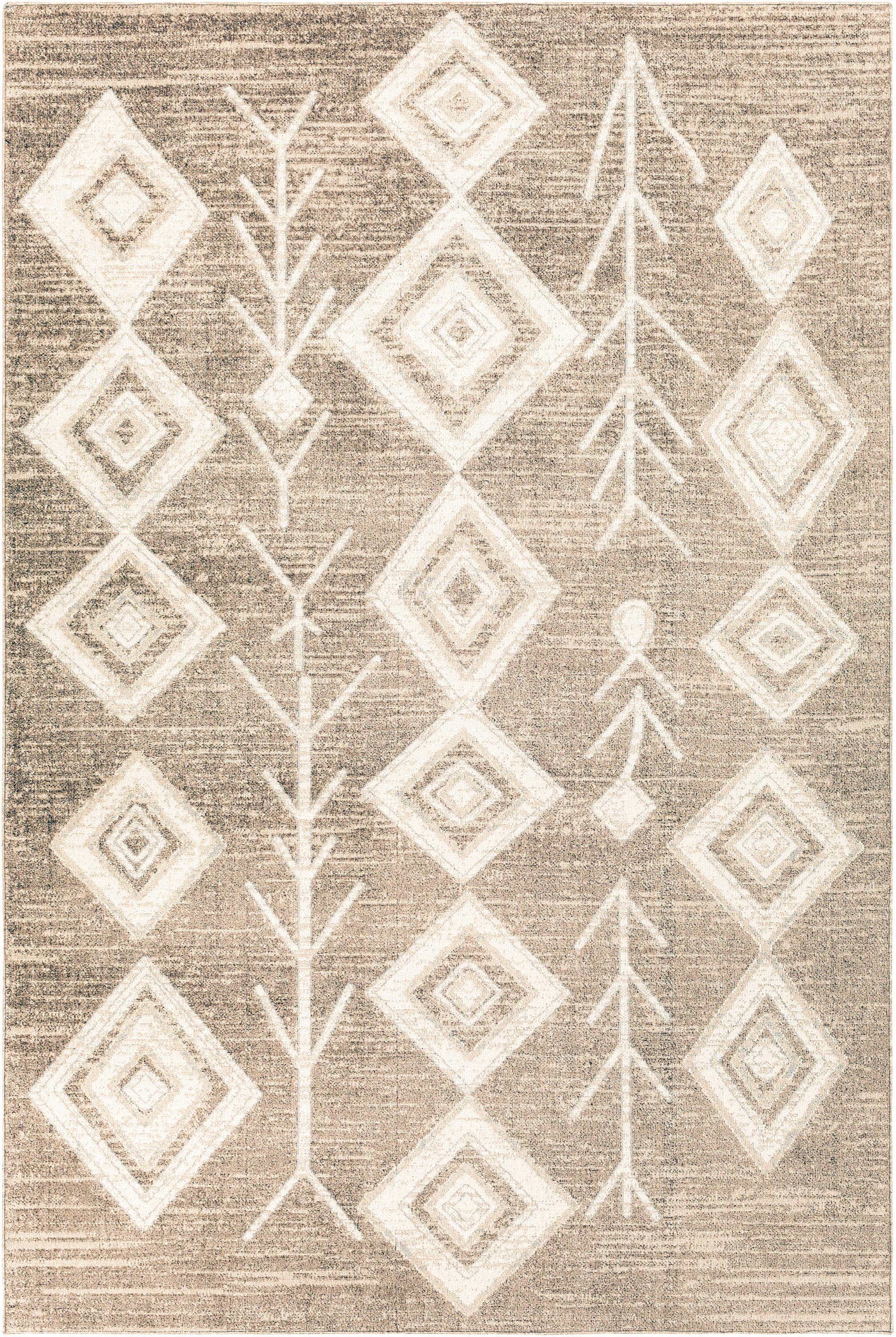 Artistic Weavers LVR2311-537 Lavadora 5 X 7 (ft) Tan Indoor Medallion Global Machine Washable Area Rug